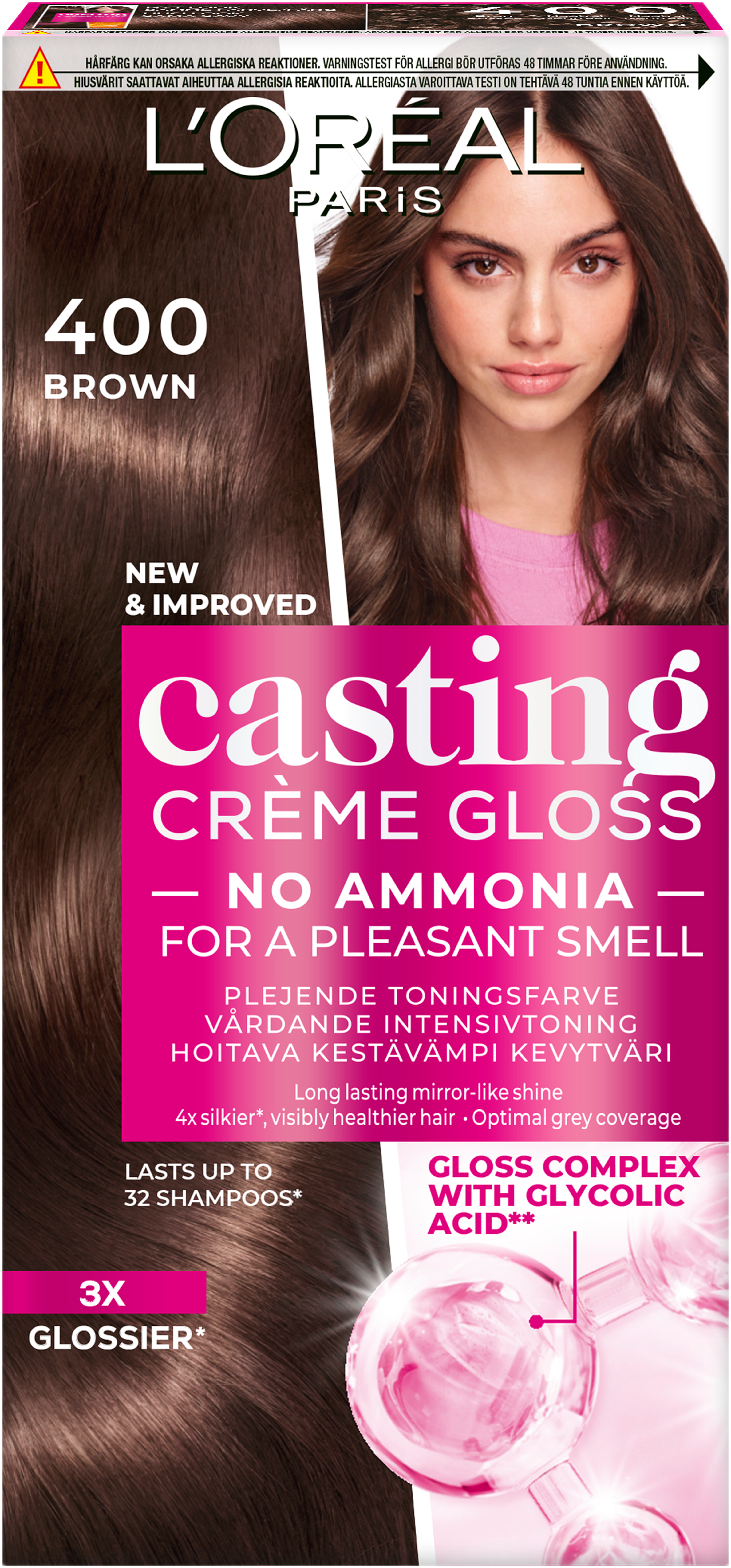 Casting Créme Gloss, från L'Oréal Paris, i färgen 400 Brown. Klicka för att öppna bilden i stort format