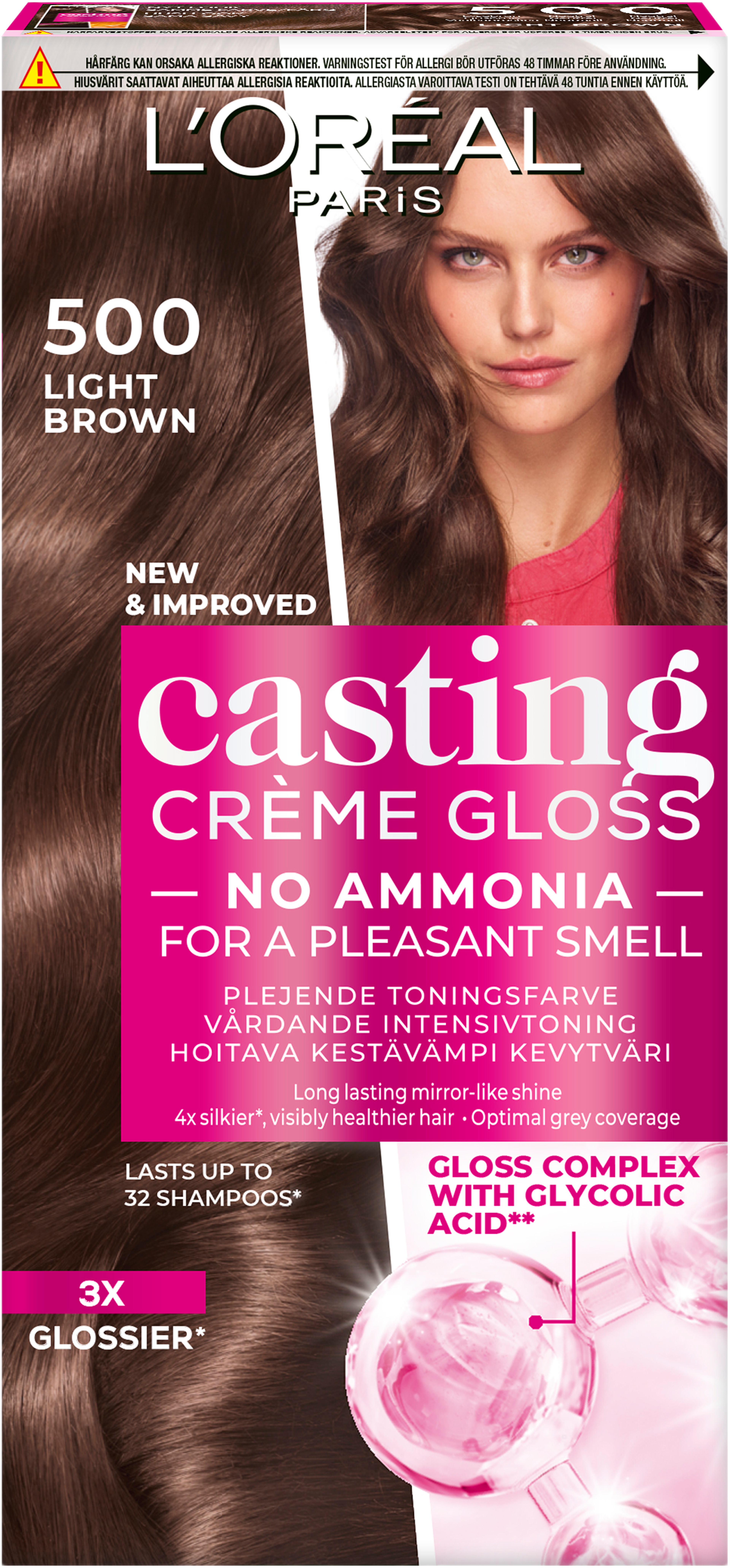Casting Créme Gloss, från L'Oréal Paris, i färgen 500 Light Brown. Klicka för att öppna bilden i stort format