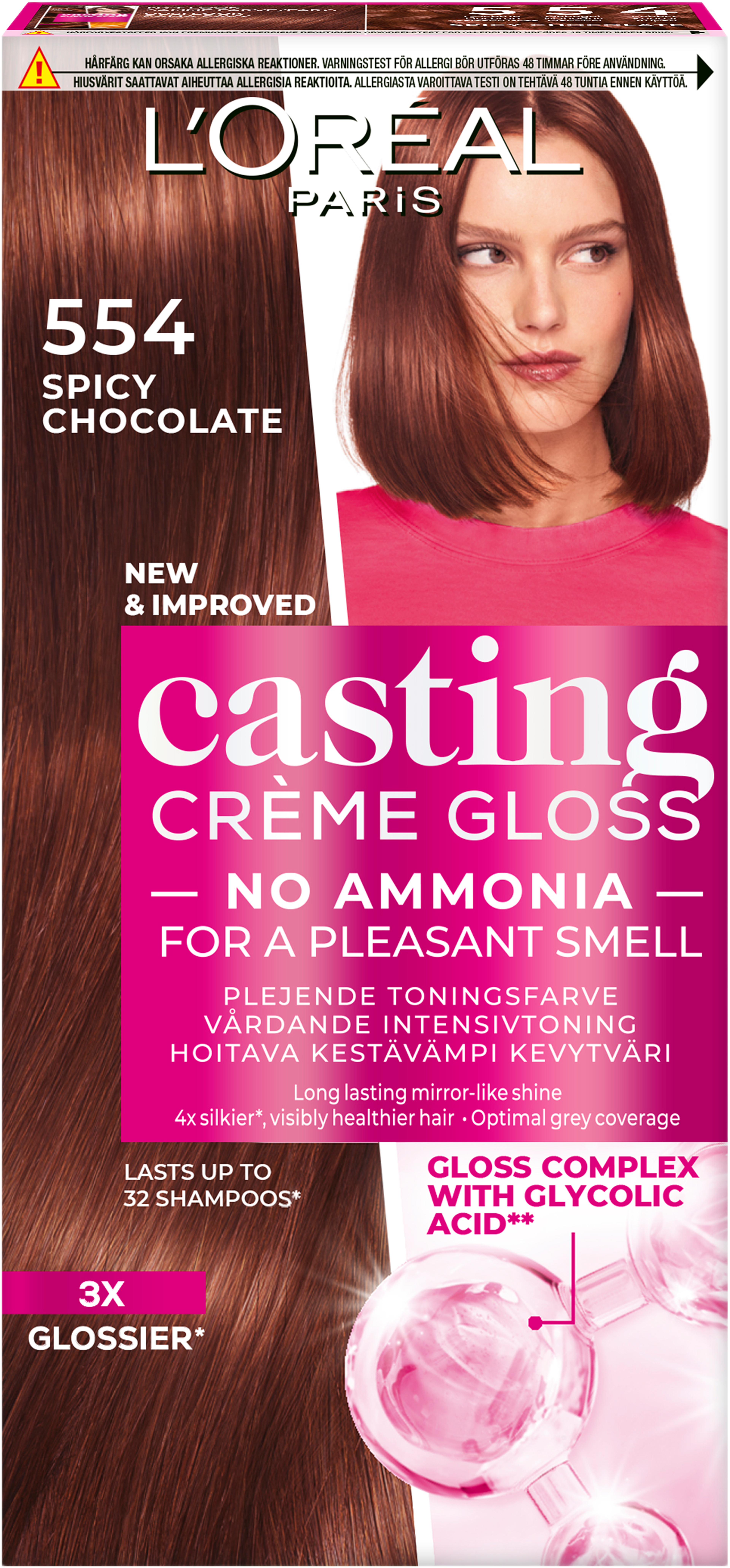 Casting Créme Gloss, från L'Oréal Paris, i färgen 554 Spicy Chocolate. Klicka för att öppna bilden i stort format