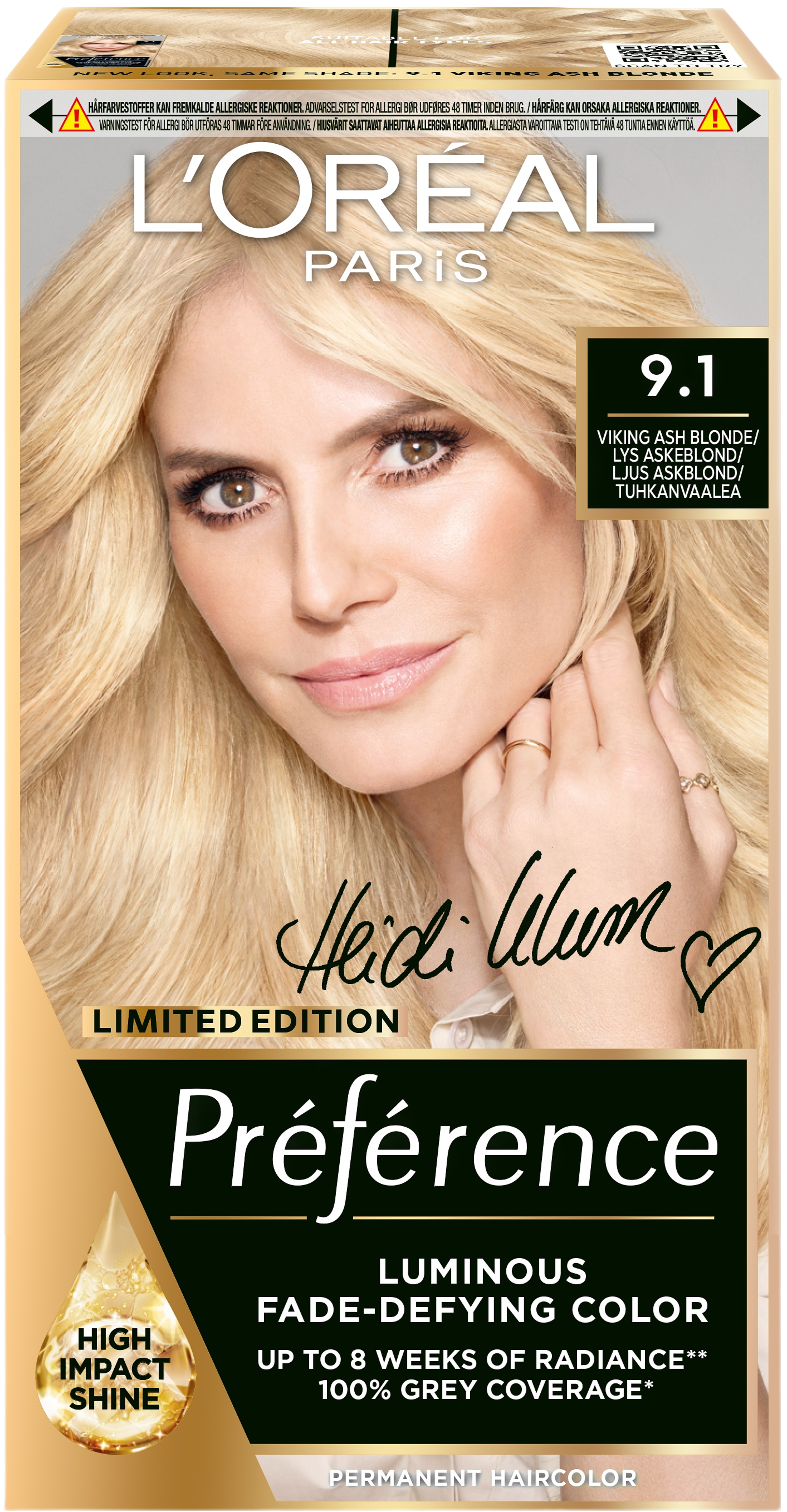 L'Oréal Paris Préférence Vivid Colors, från L'Oréal Paris, i färgen Viking Ash Blonde 9.1. Klicka för att öppna bilden i stort format