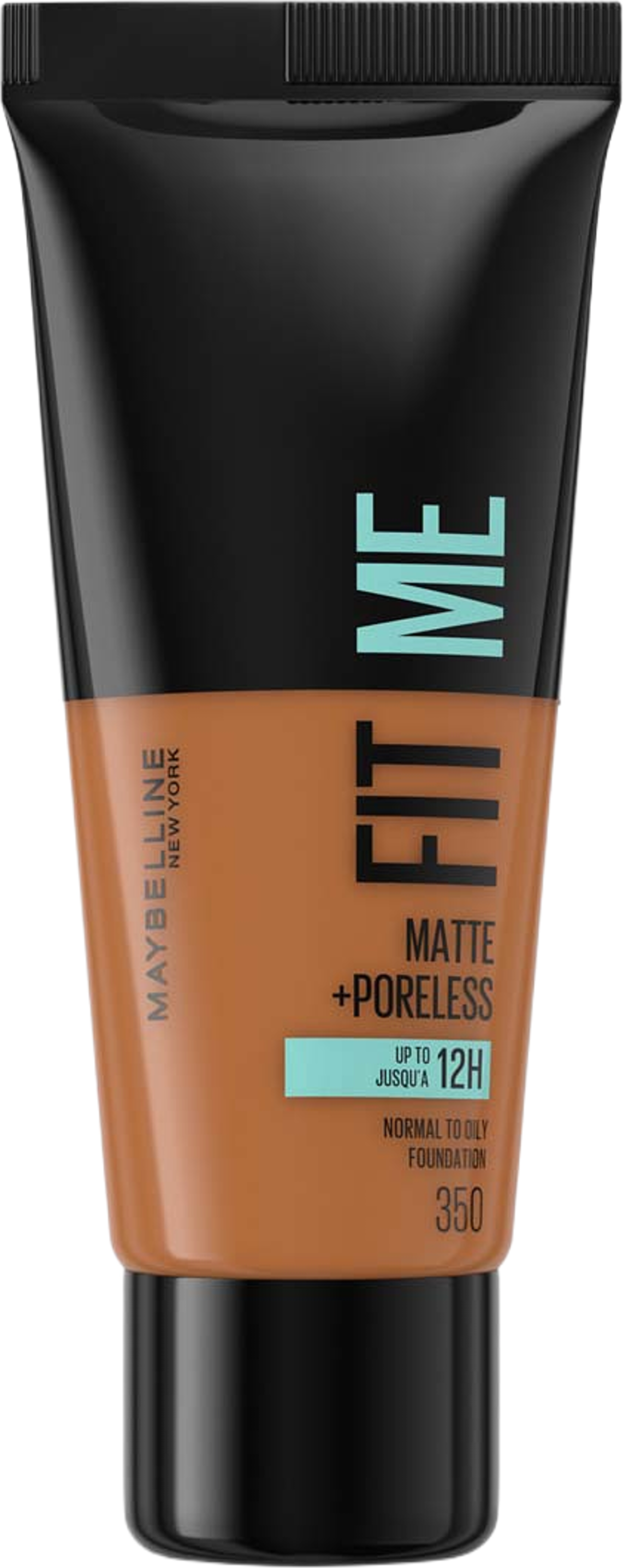 Fit Me Matte + Poreless Foundation, från Maybelline, i färgen 350 Caramel. Klicka för att öppna bilden i stort format