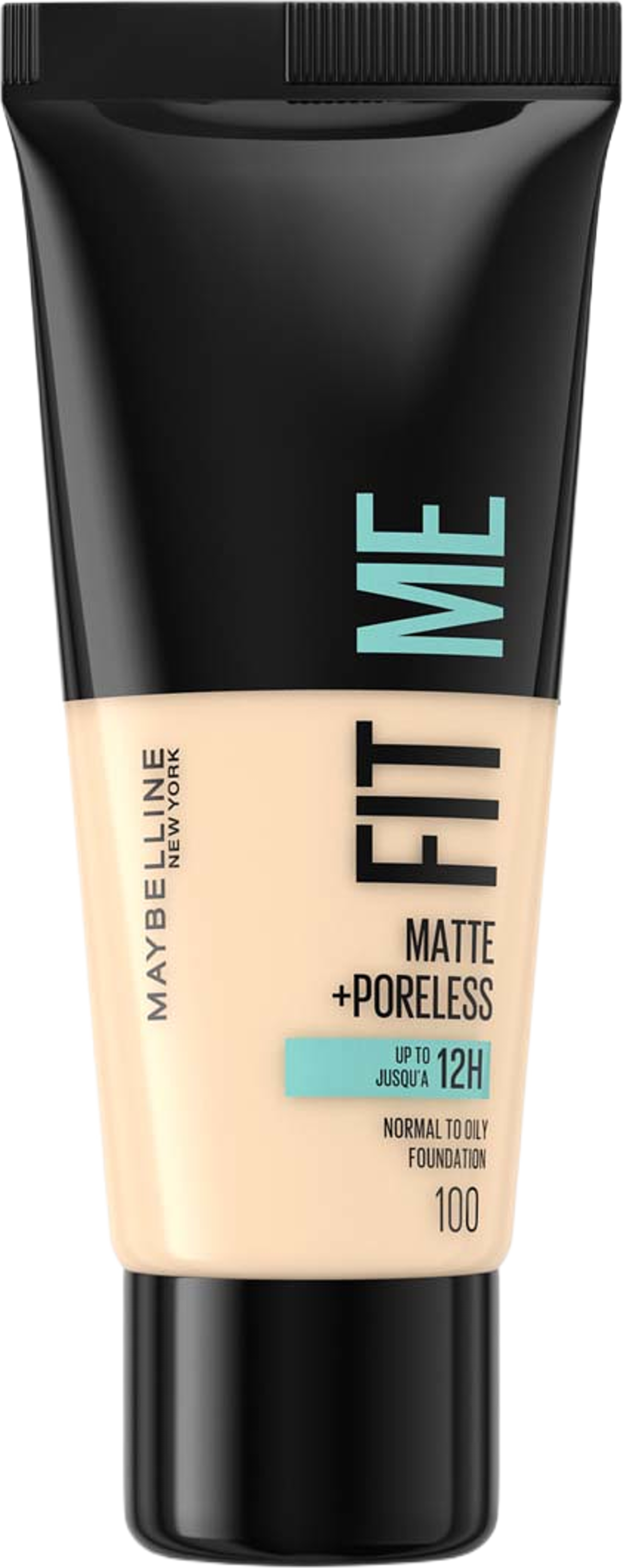 Fit Me Matte + Poreless Foundation, från Maybelline, i färgen 100 Warm Ivory. Klicka för att öppna bilden i stort format