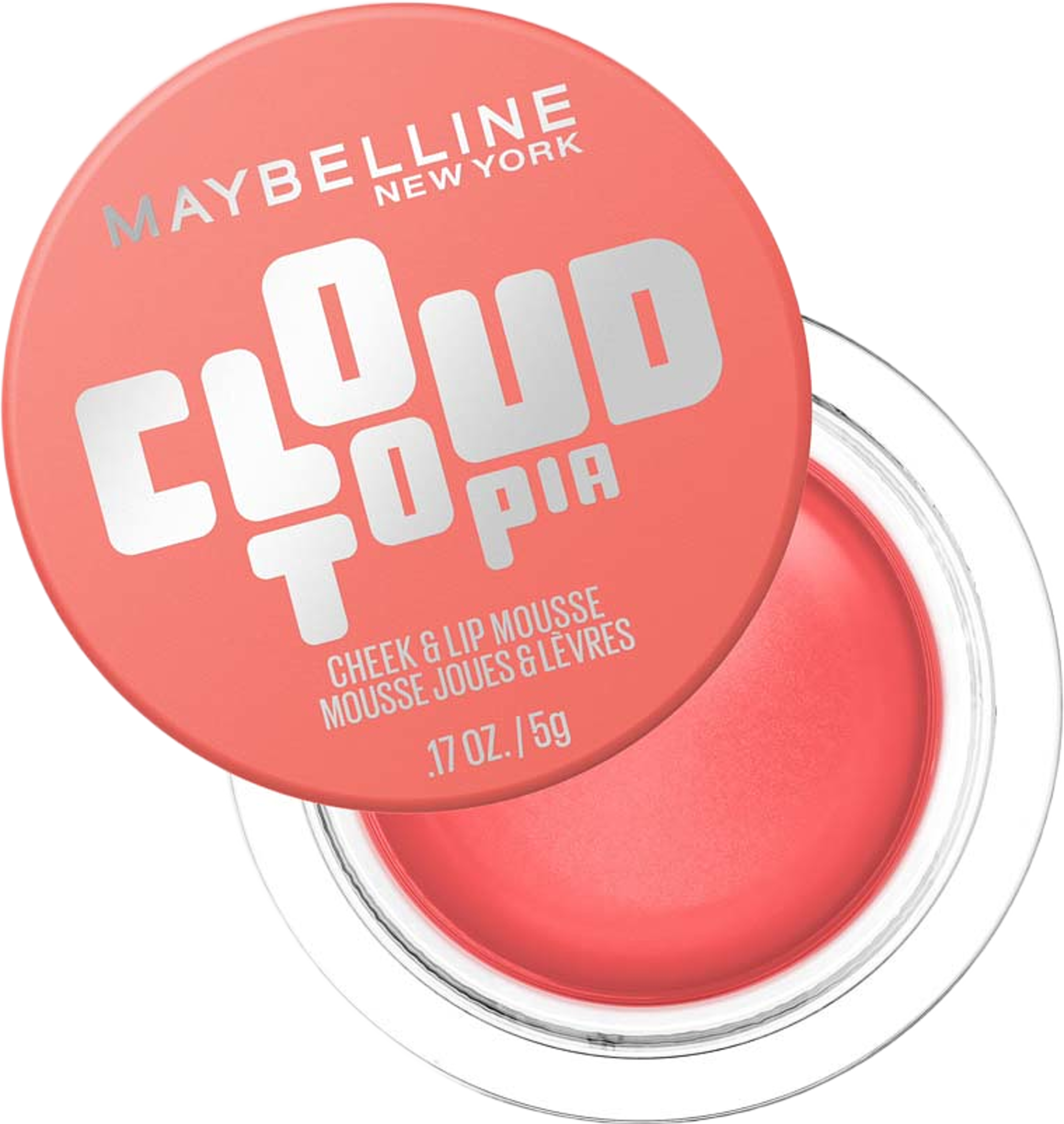 Cloudtopia Cheek & Lip Mousse, från Maybelline, i färgen Coral Illusion. Klicka för att öppna bilden i stort format