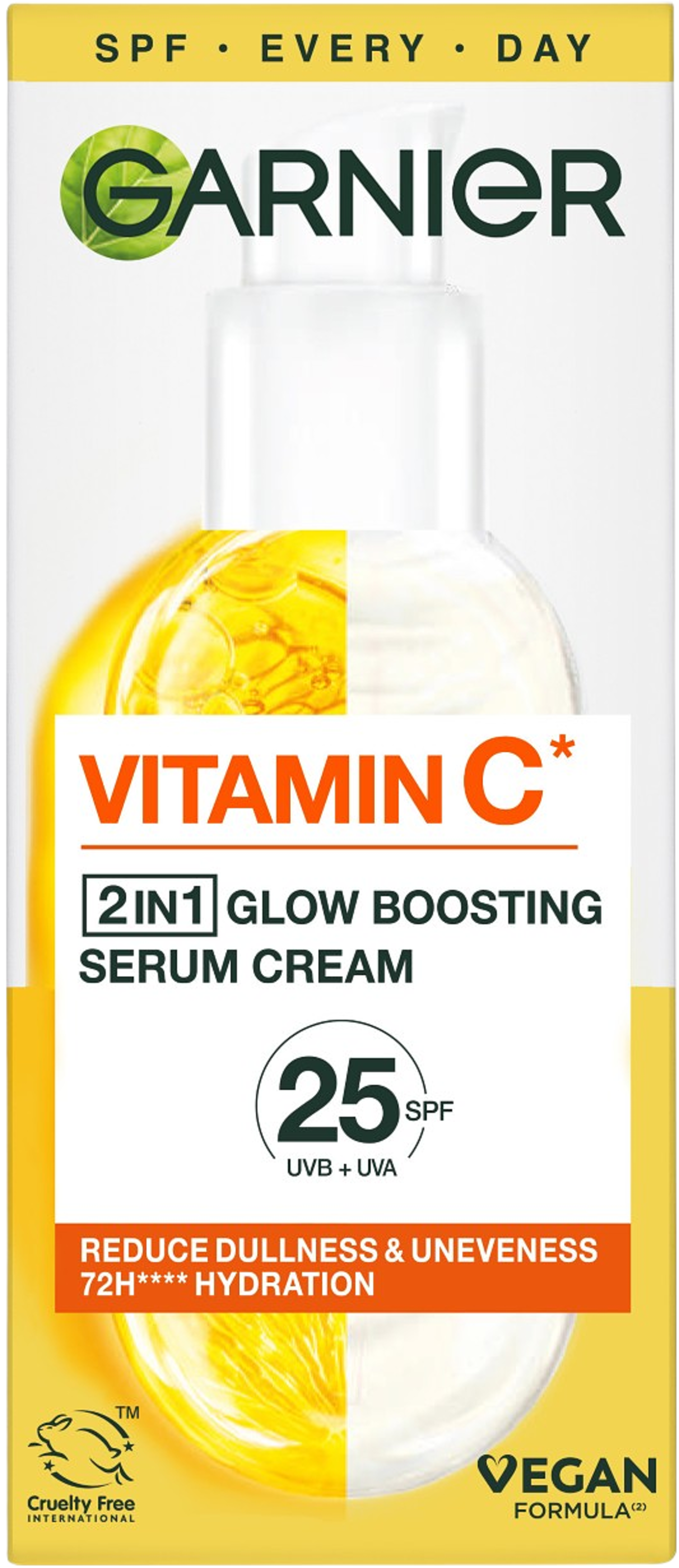 SkinActive Vitamin C 2-In-1 Brightening Serum Cream, från Garnier. Klicka för att öppna bilden i stort format
