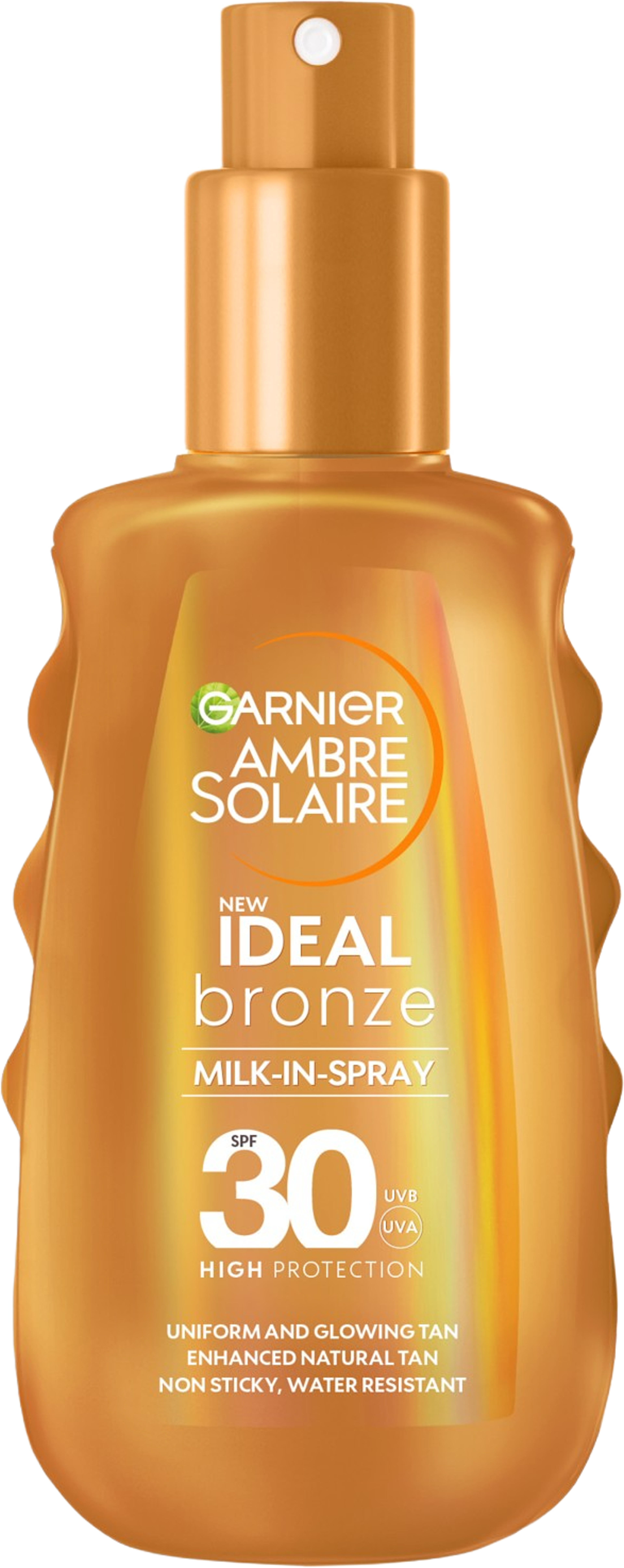 Ambre Solaire Ideal Bronze Milk-In-Spray SPF30, från Garnier. Klicka för att öppna bilden i stort format