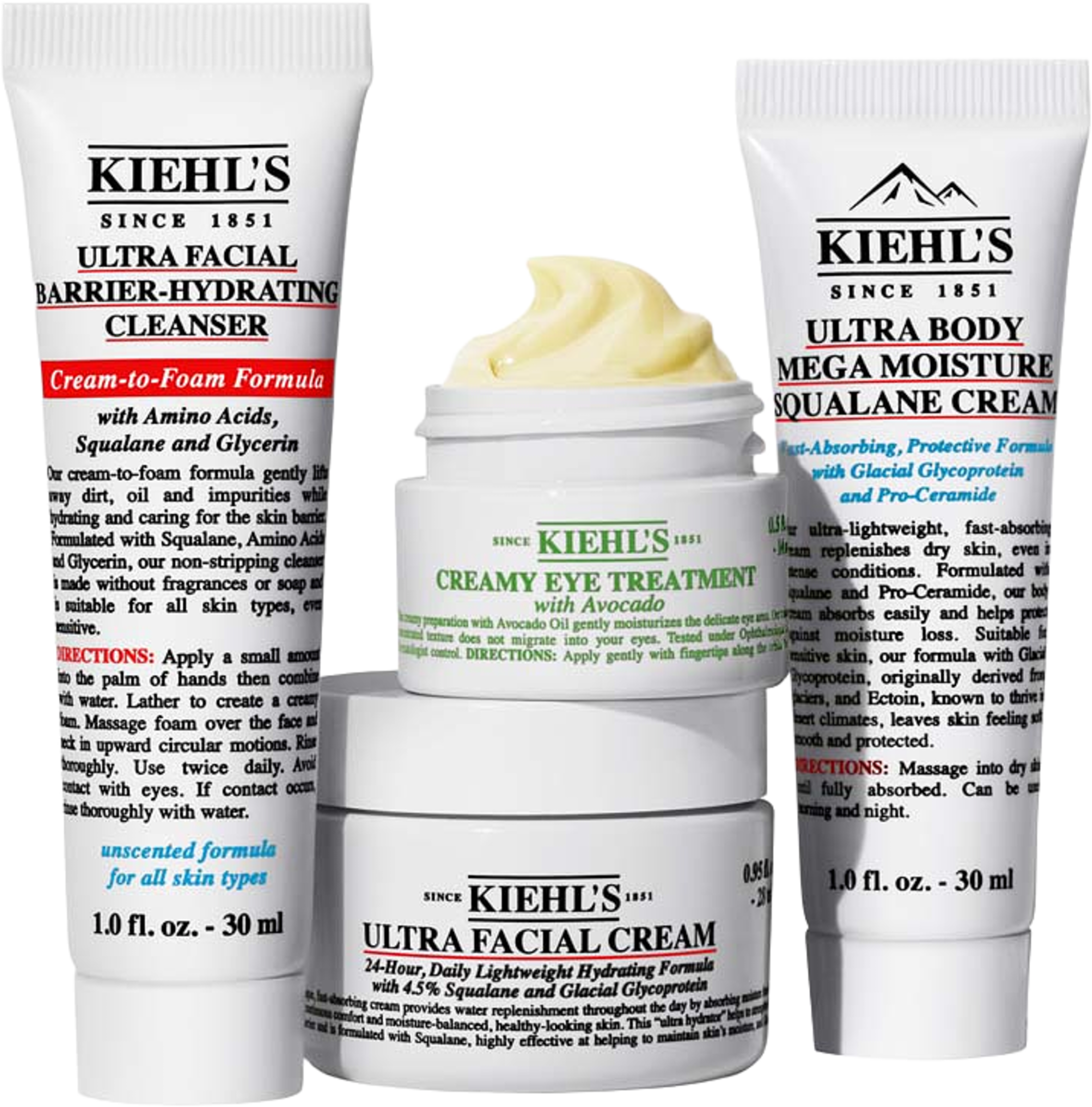 Master Moisturizing Minis Gift Set 2026, från Kiehls. Klicka för att öppna bilden i stort format
