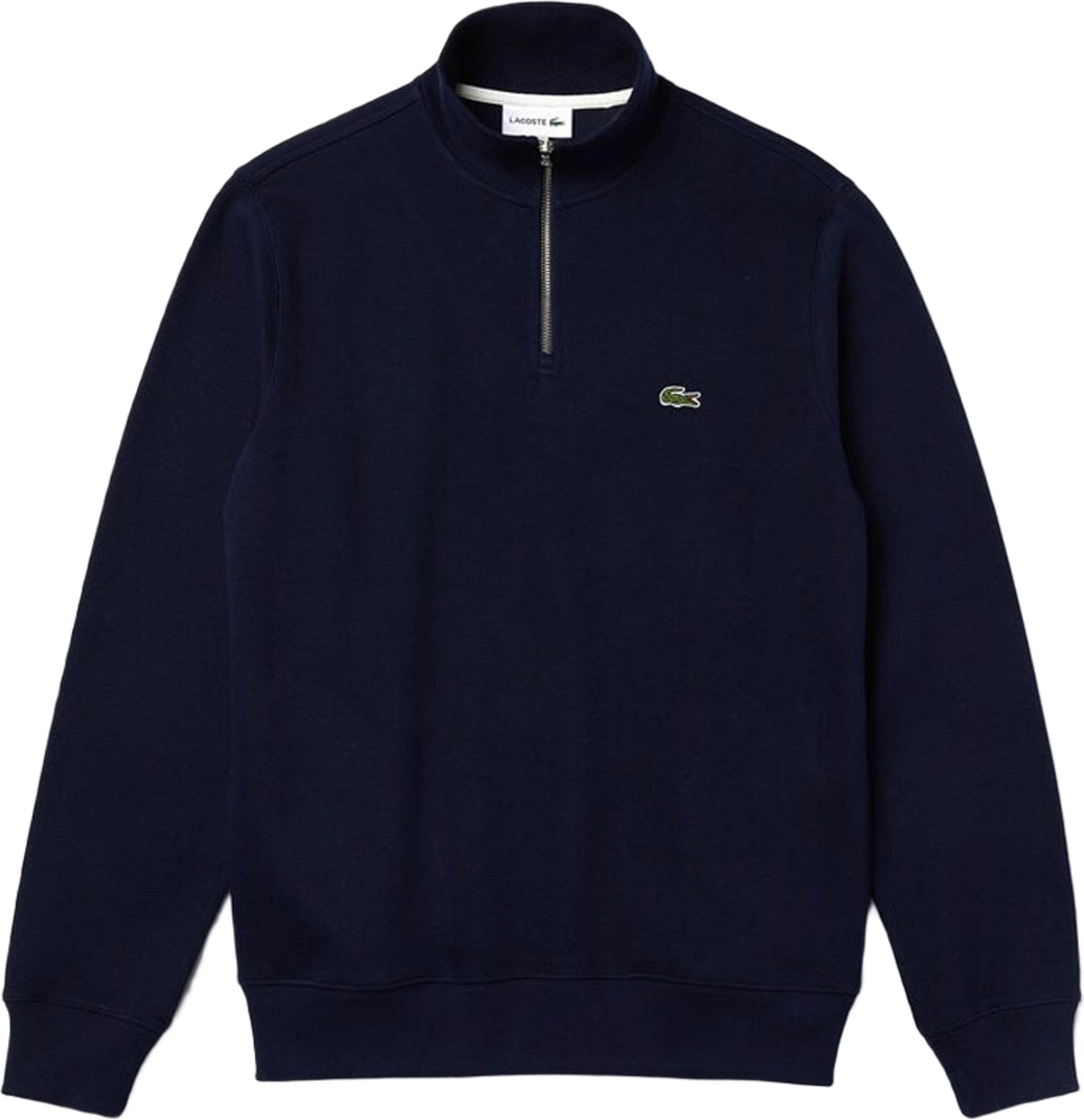 Zippered Stand-Up Collar Cotton Sweatshirt
