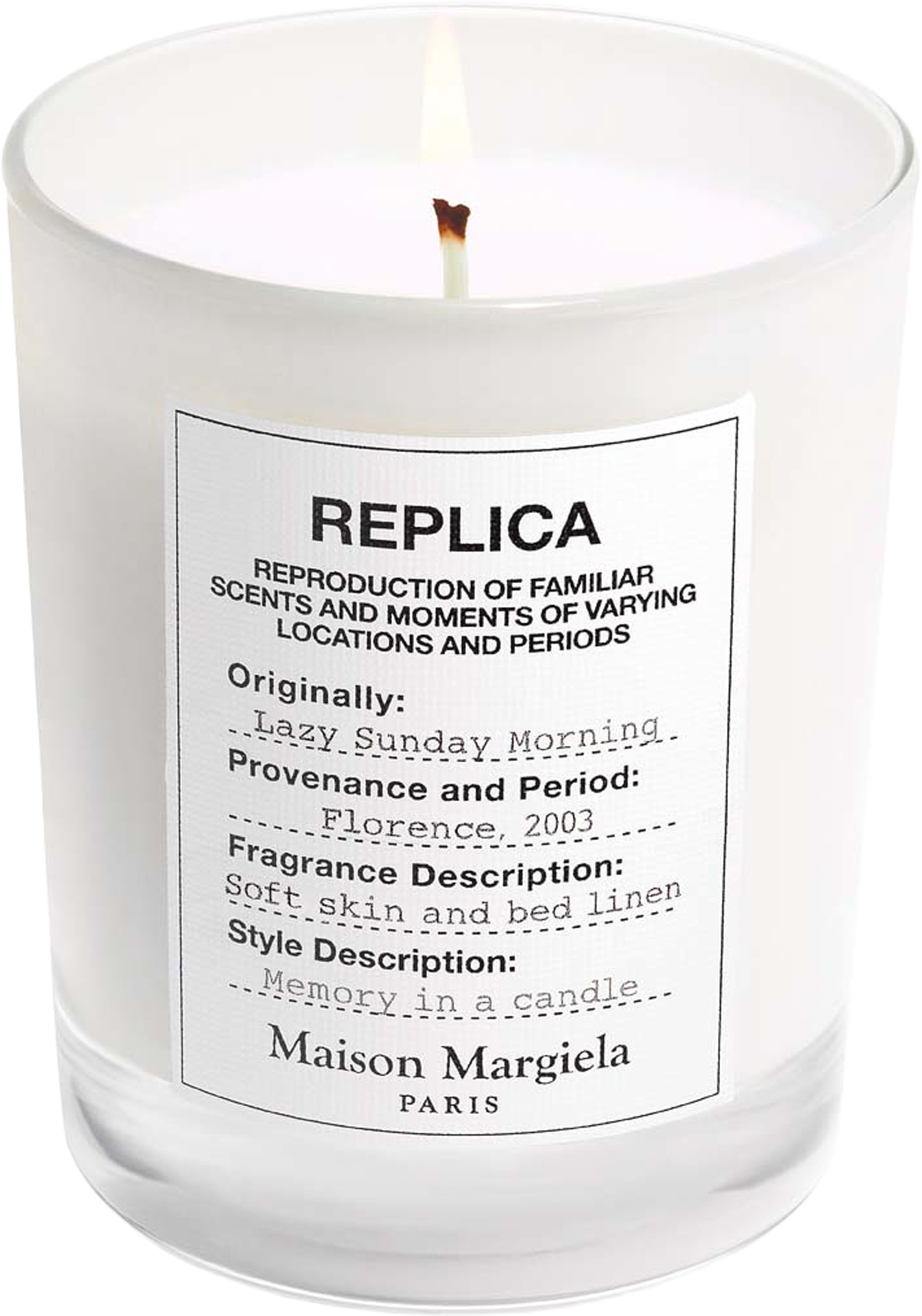 Candle Lazy Sunday, från Maison Margiela. Klicka för att öppna bilden i stort format