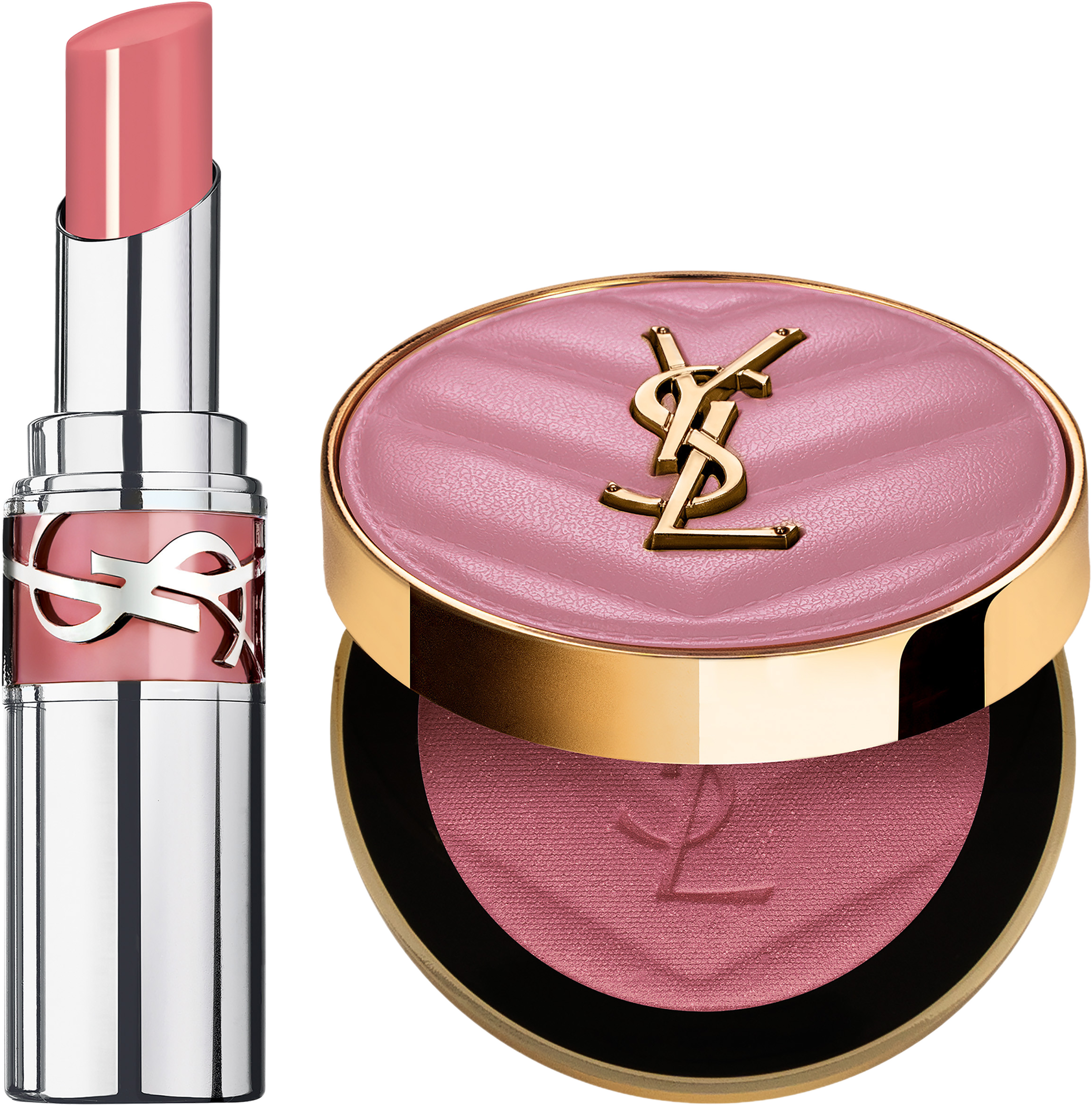 Make Me Blush Bold Blurring Blush & YSL Loveshine Holiday Set 2025, från Yves Saint Laurent. Klicka för att öppna bilden i stort format