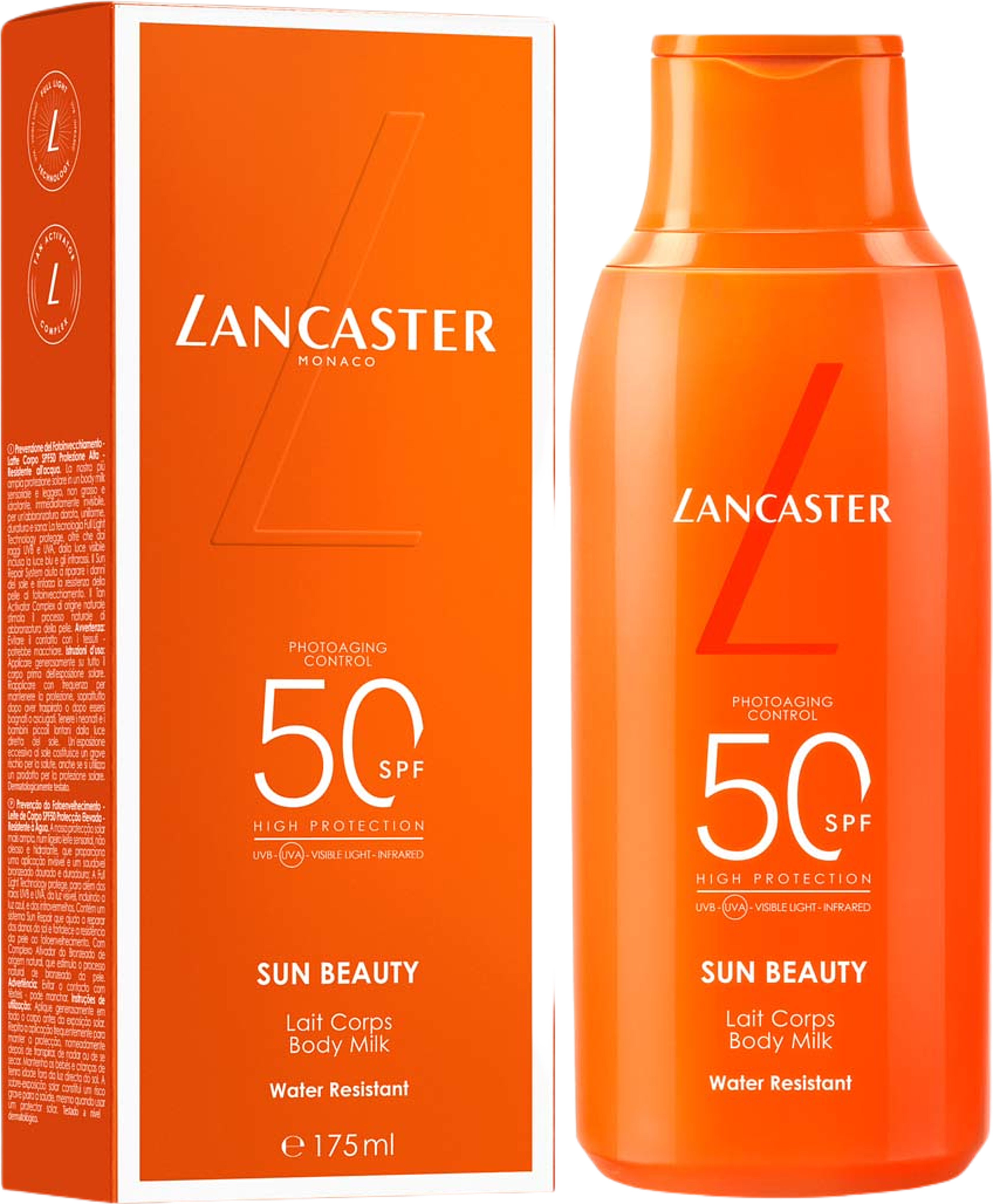 Sun Beauty Body Milk SPF50 High Protection, från Lancaster. Klicka för att öppna bilden i stort format