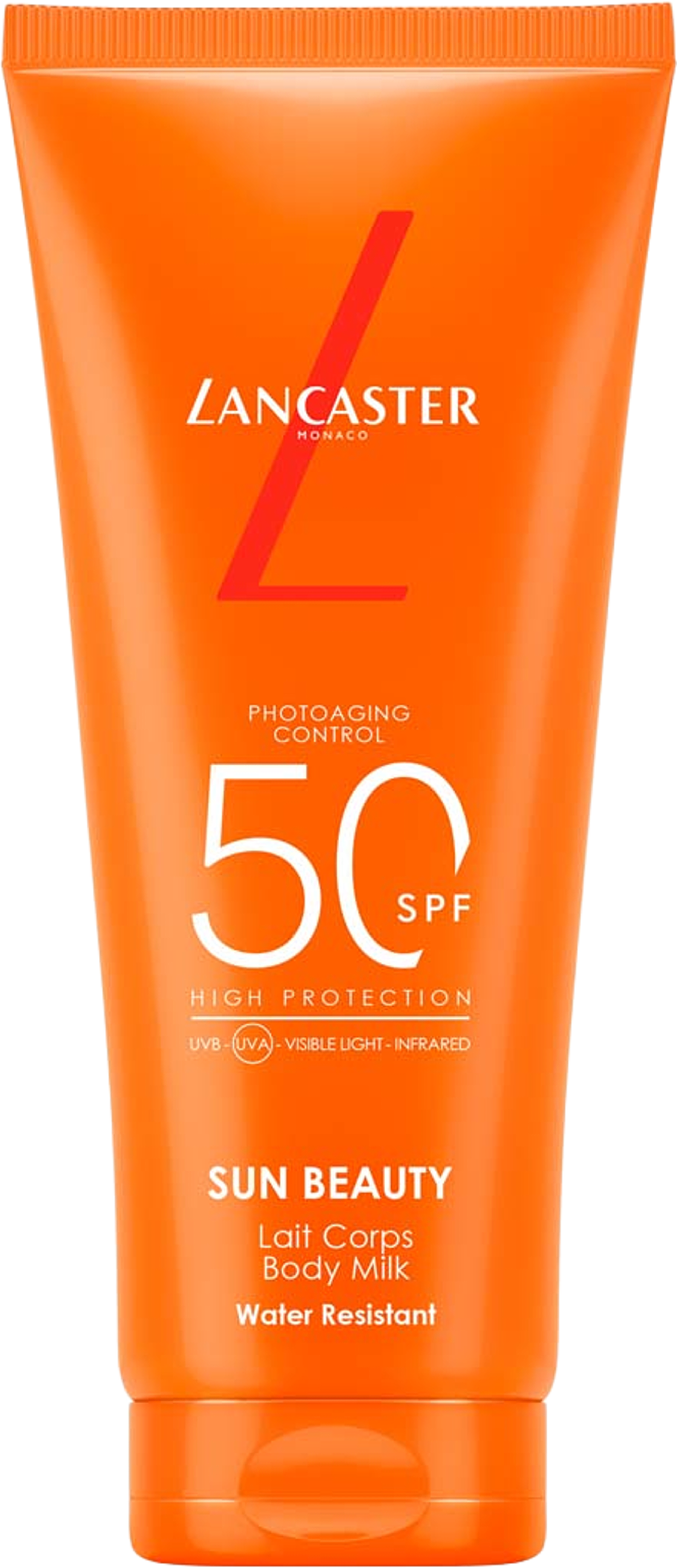 Sun Beauty Body Milk SPF50 High Protection, från Lancaster. Klicka för att öppna bilden i stort format