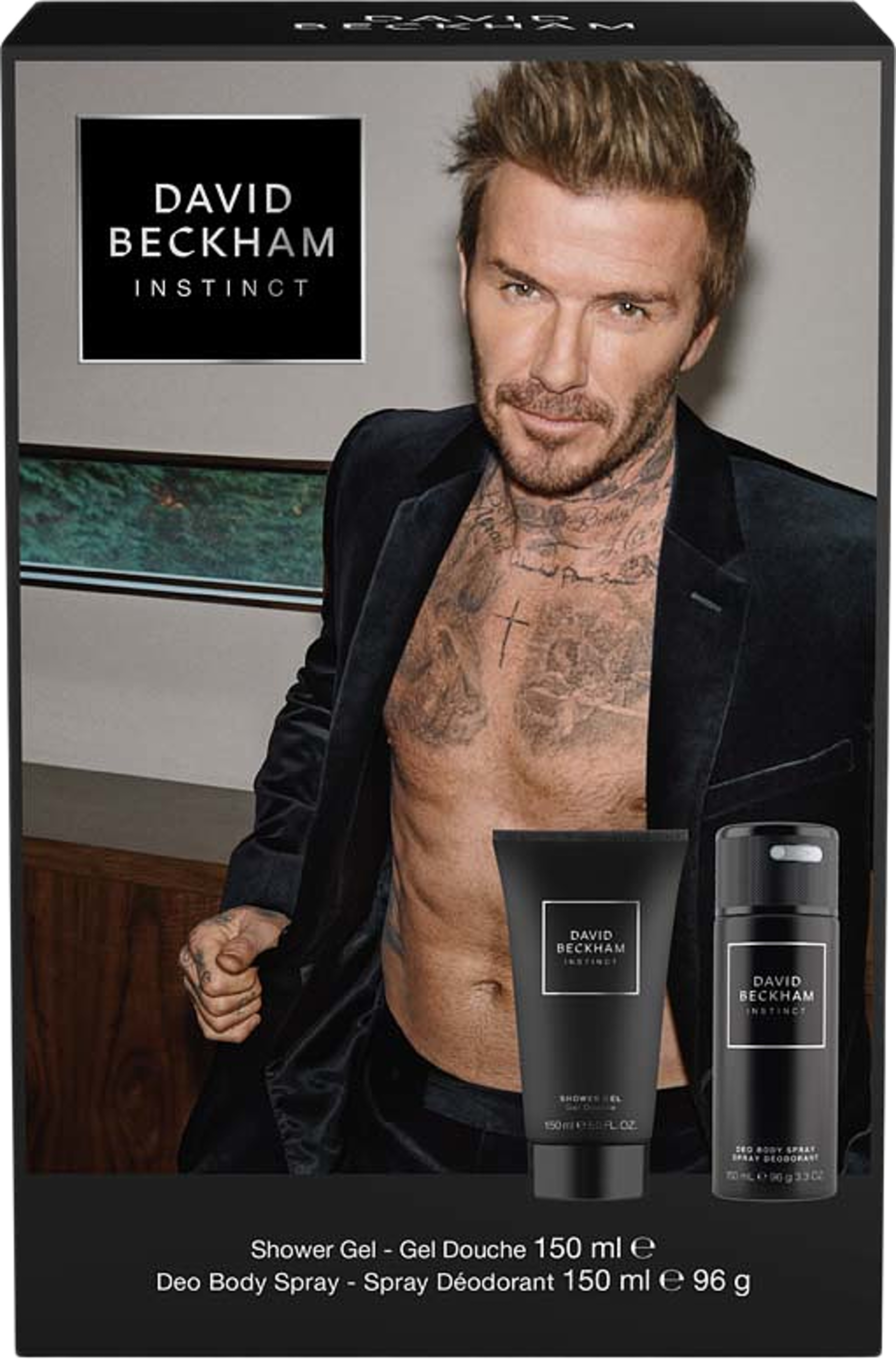 Gift Set Instinct Deo Spray + Shower Gel, från David Beckham. Klicka för att öppna bilden i stort format