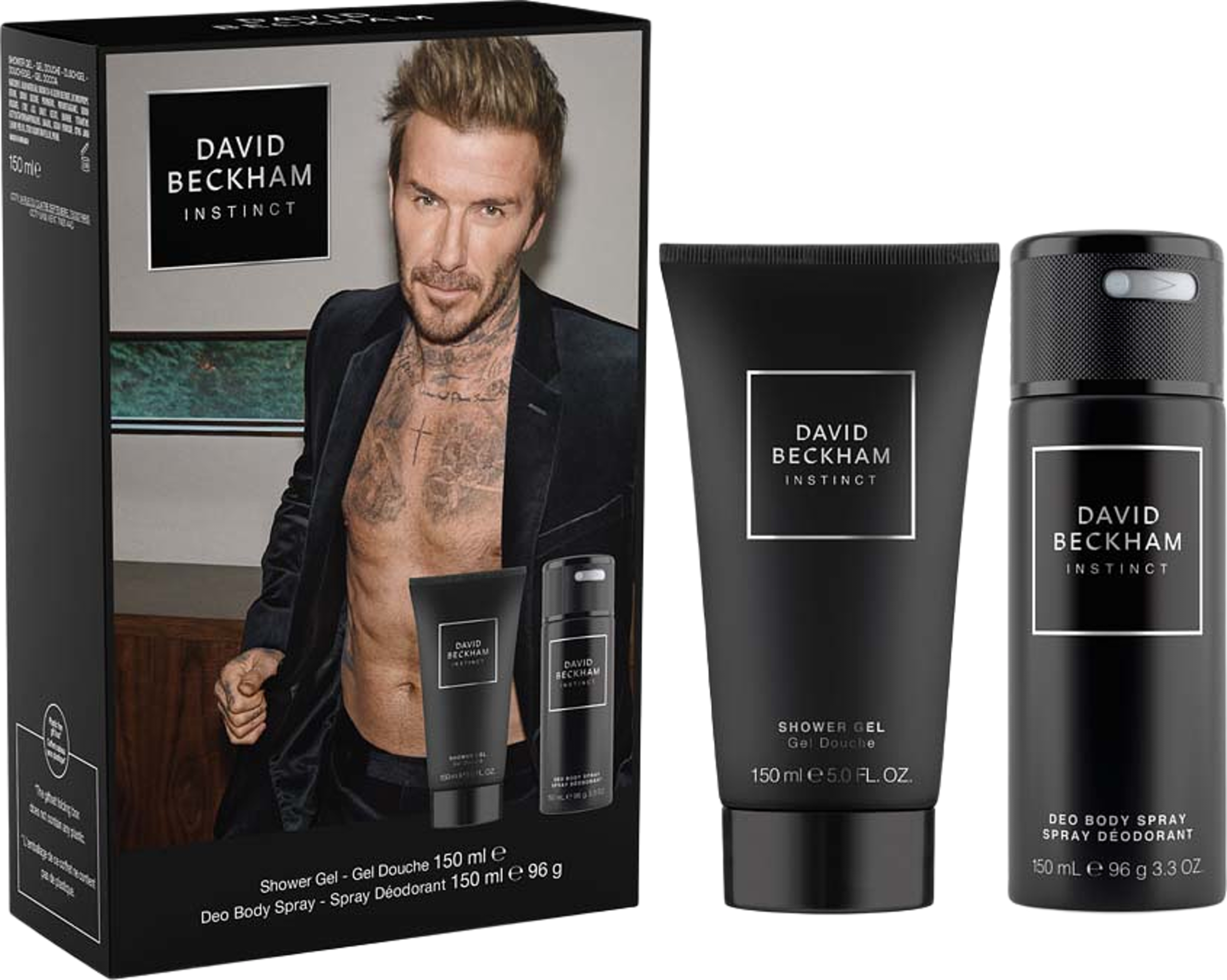 Gift Set Instinct Deo Spray + Shower Gel, från David Beckham. Klicka för att öppna bilden i stort format
