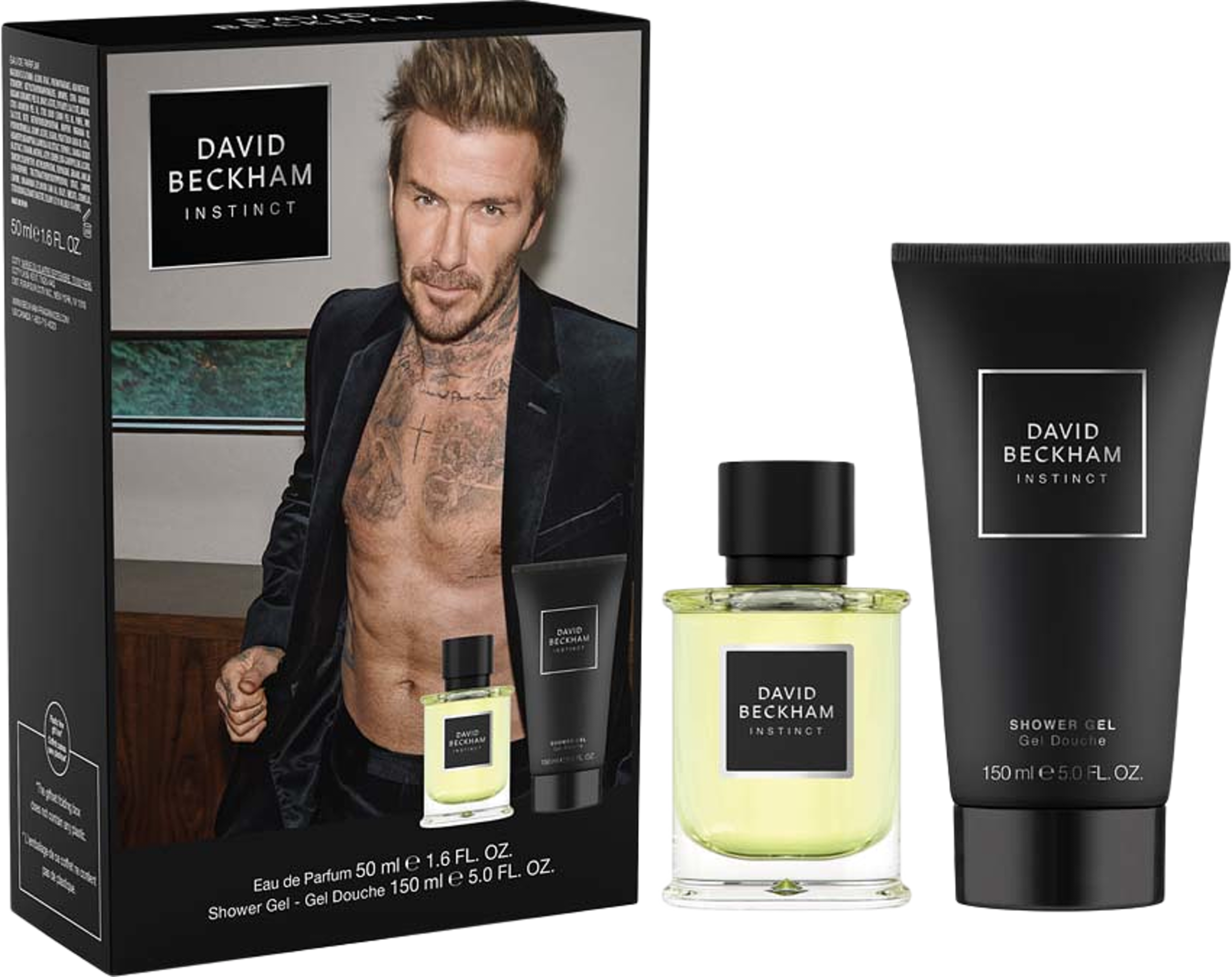 Gift Set Instinct Eau De Parfum 50 ml + Shower Gel 150 ml, från David Beckham. Klicka för att öppna bilden i stort format