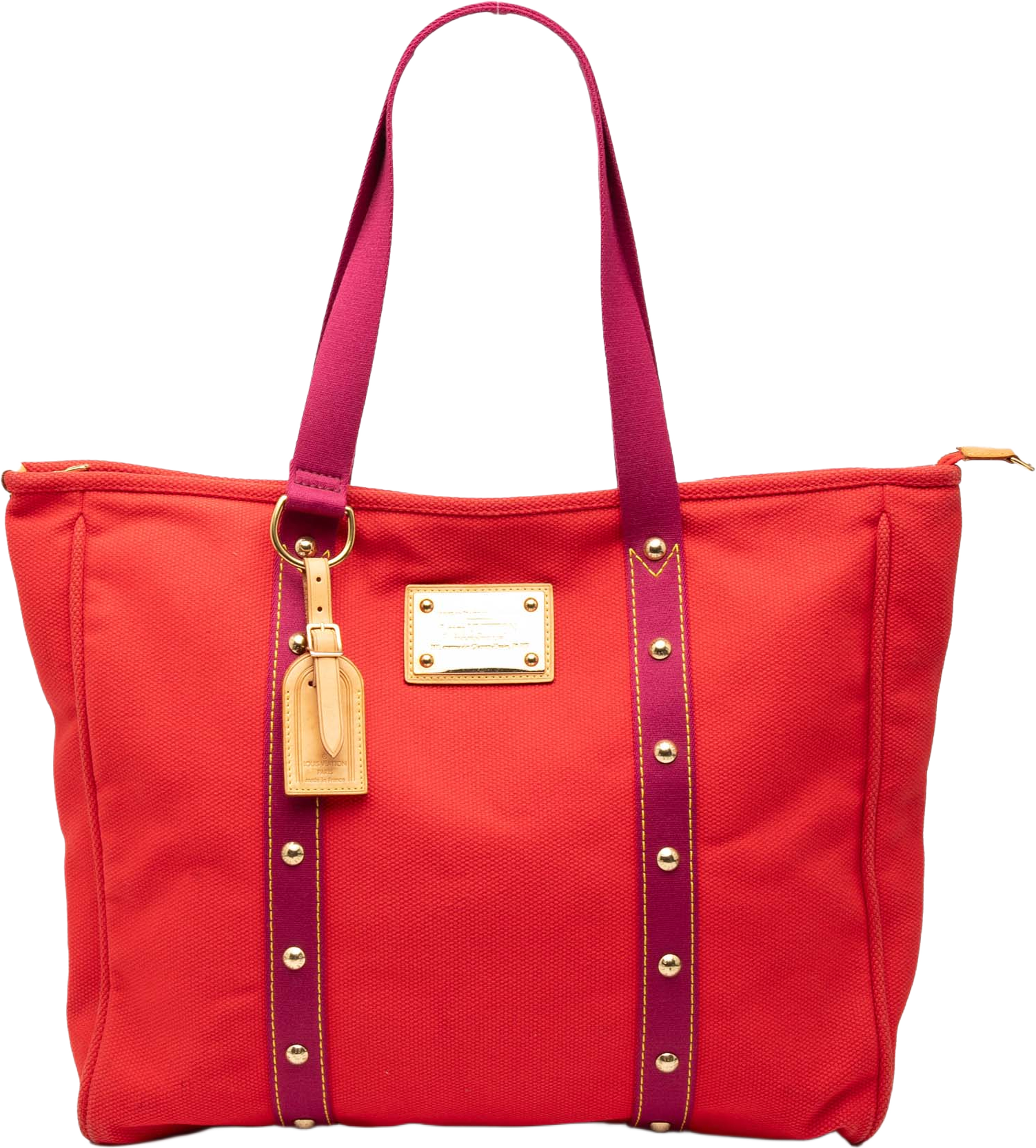 Louis Vuitton Antigua Cabas Gm, från Luxclusif, i färgen red. Klicka för att öppna bilden i stort format