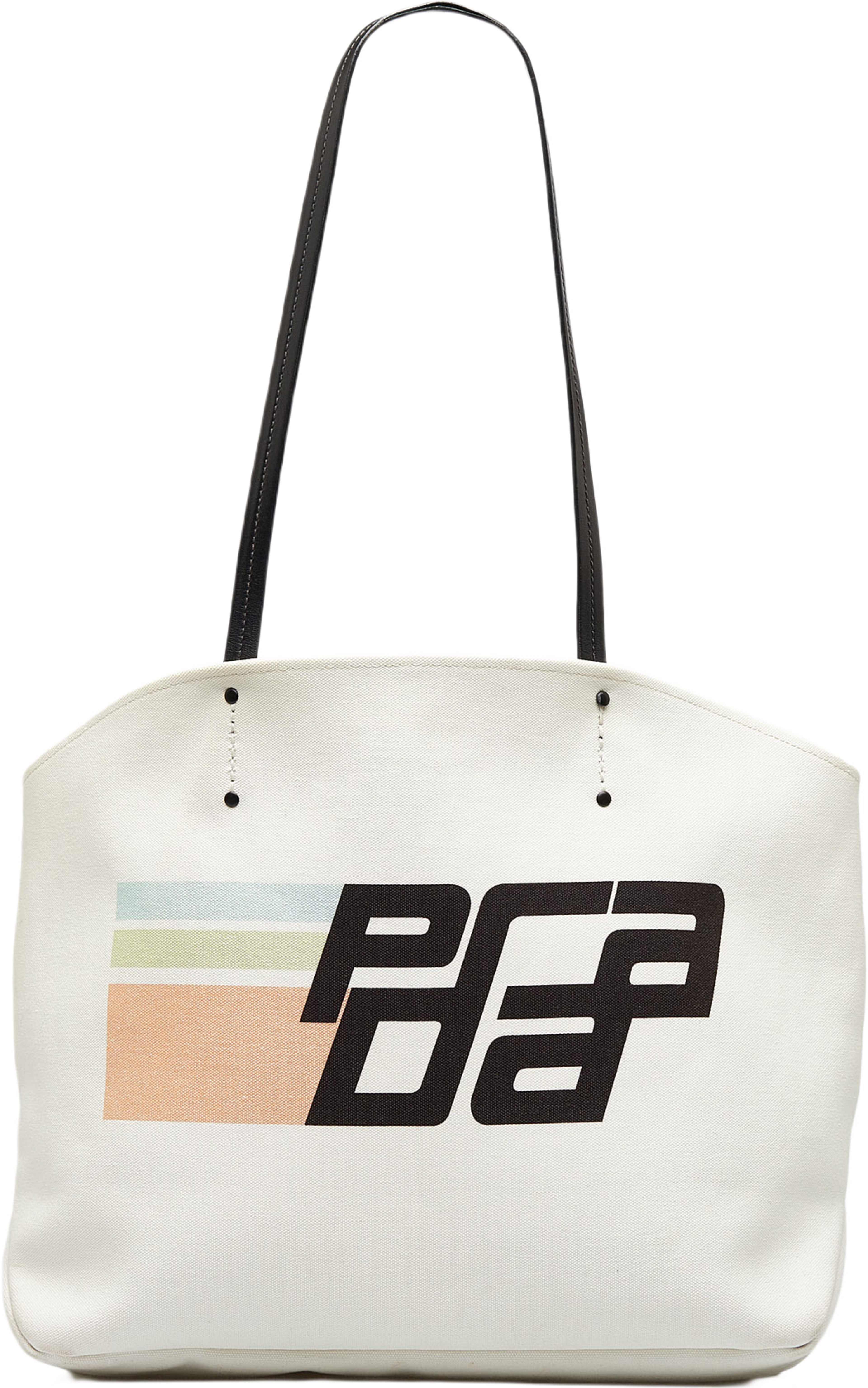 Prada Canapa Racing Logo Shopping Tote