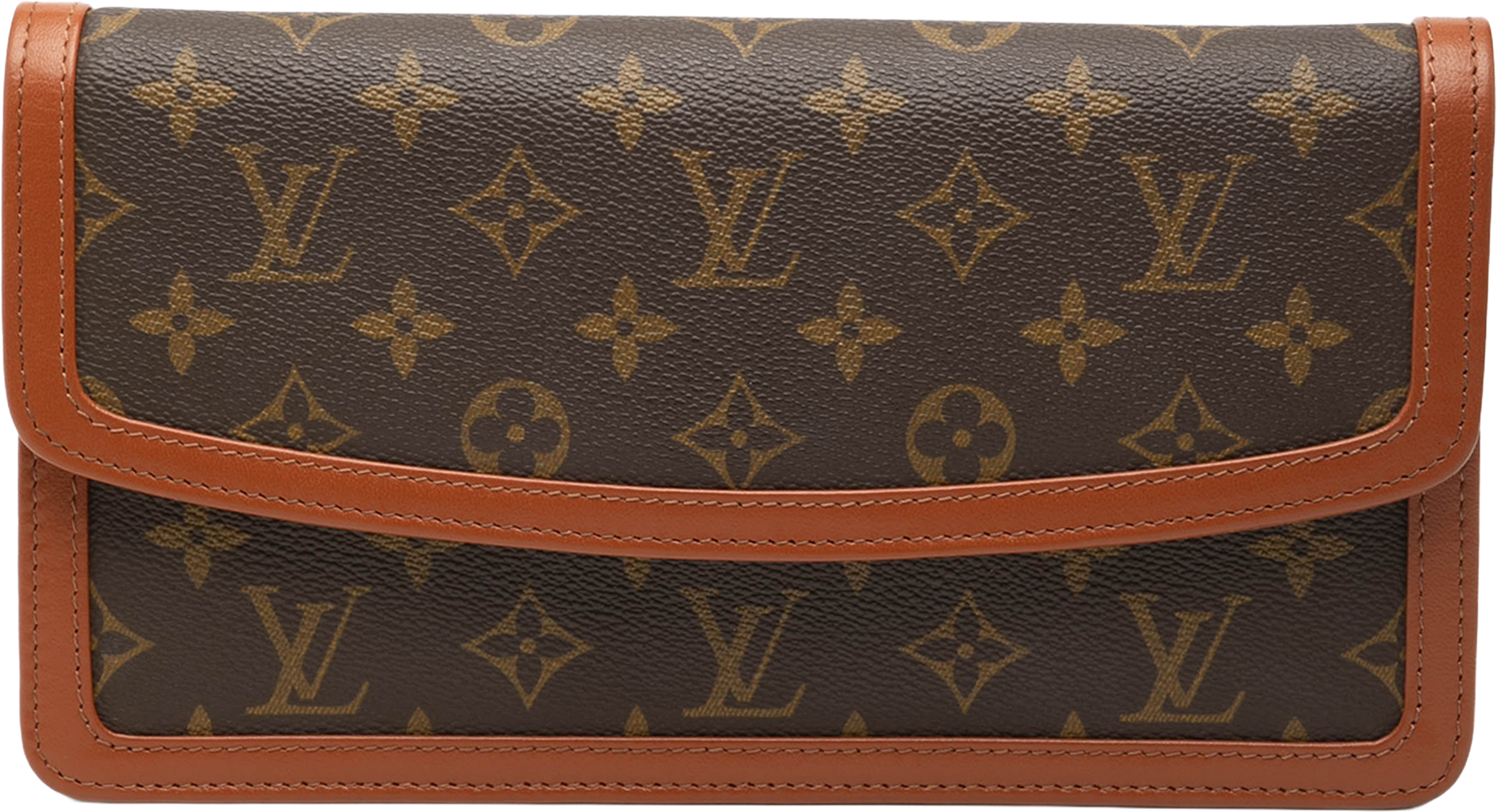 Louis Vuitton Monogram Pochette Dame Pm, från Luxclusif, i färgen brown. Klicka för att öppna bilden i stort format