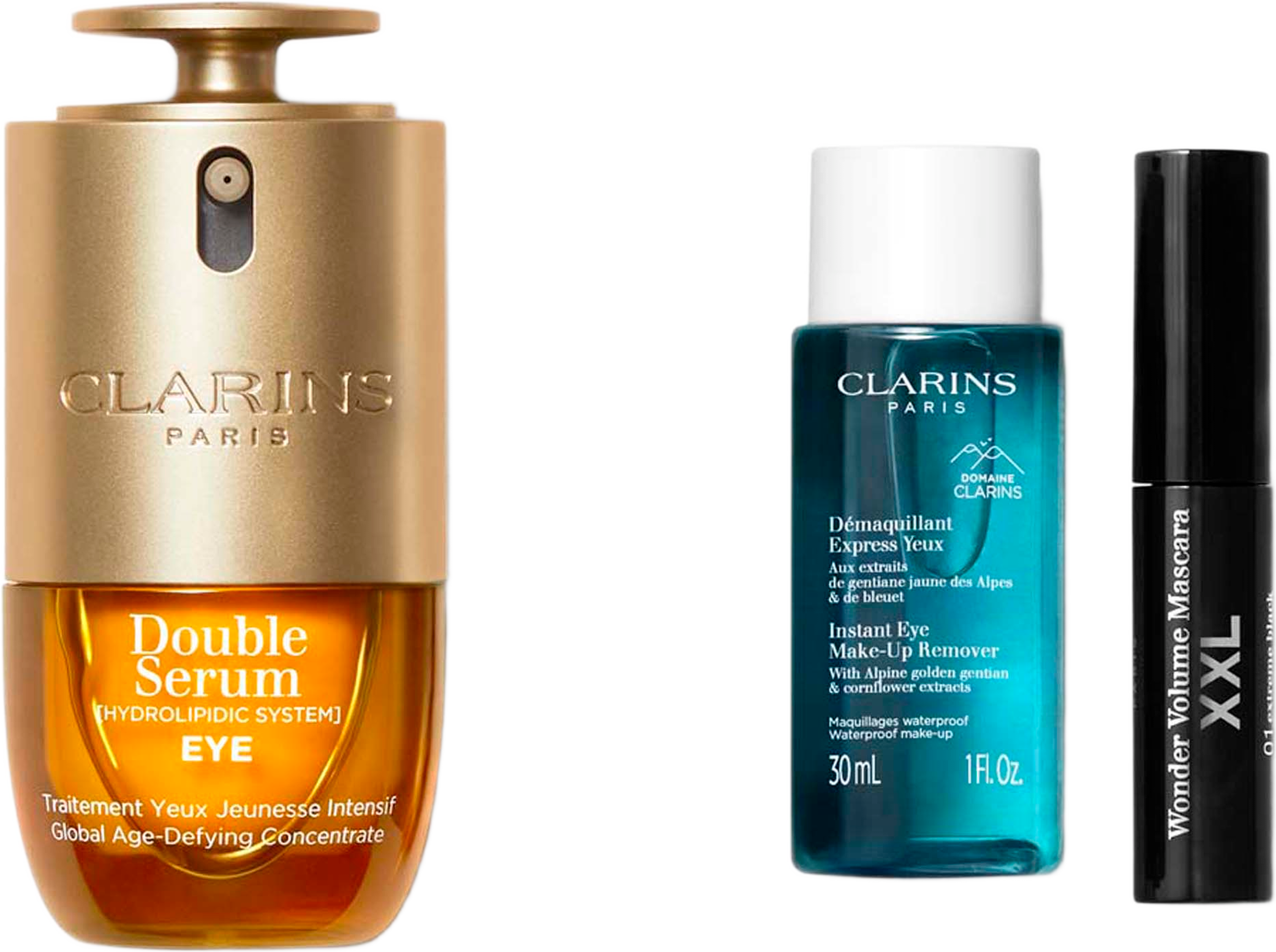 Double Serume EYE XMAS KIT 2026, från Clarins. Klicka för att öppna bilden i stort format