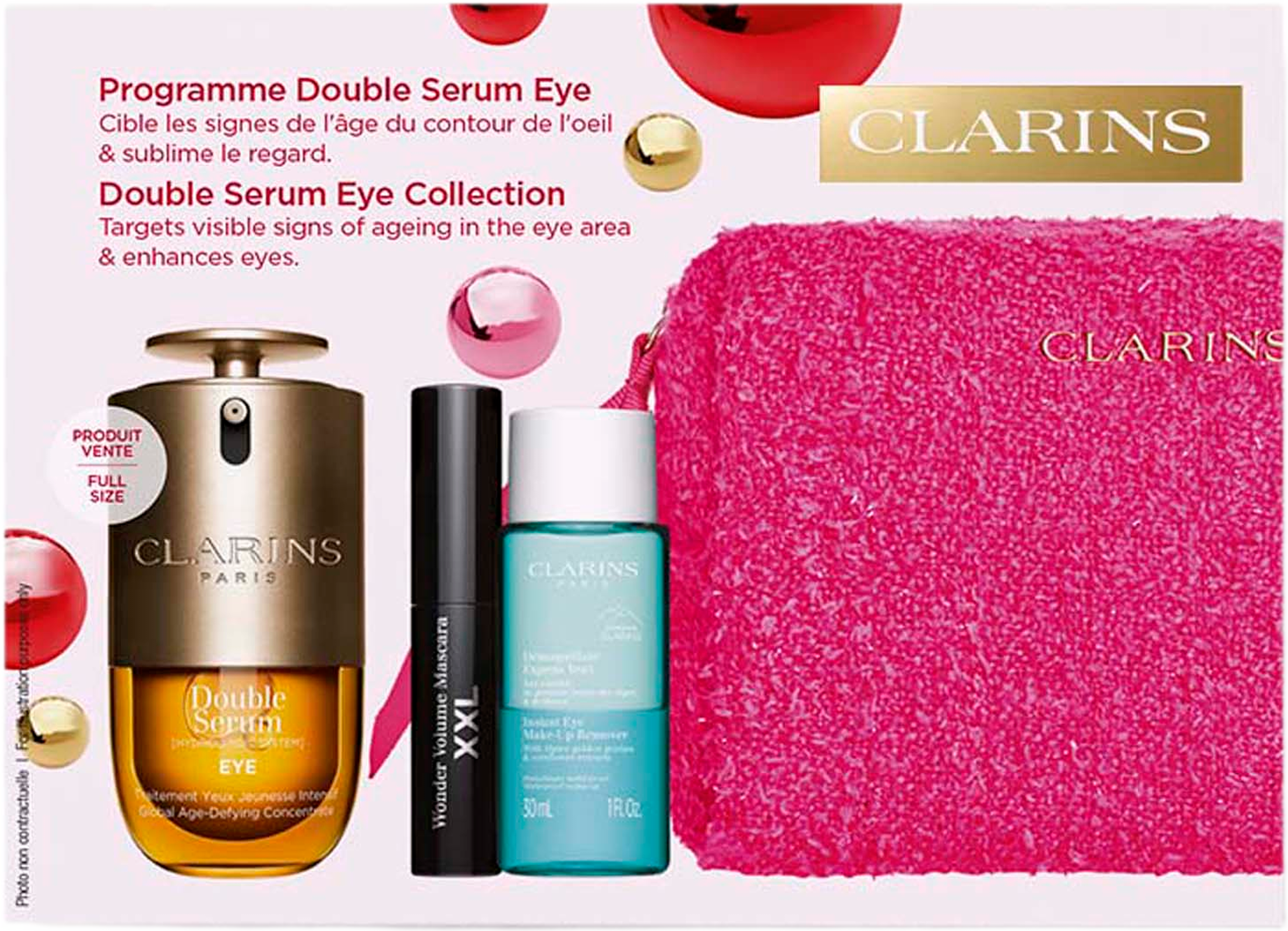 Double Serume EYE XMAS KIT 2026, från Clarins. Klicka för att öppna bilden i stort format