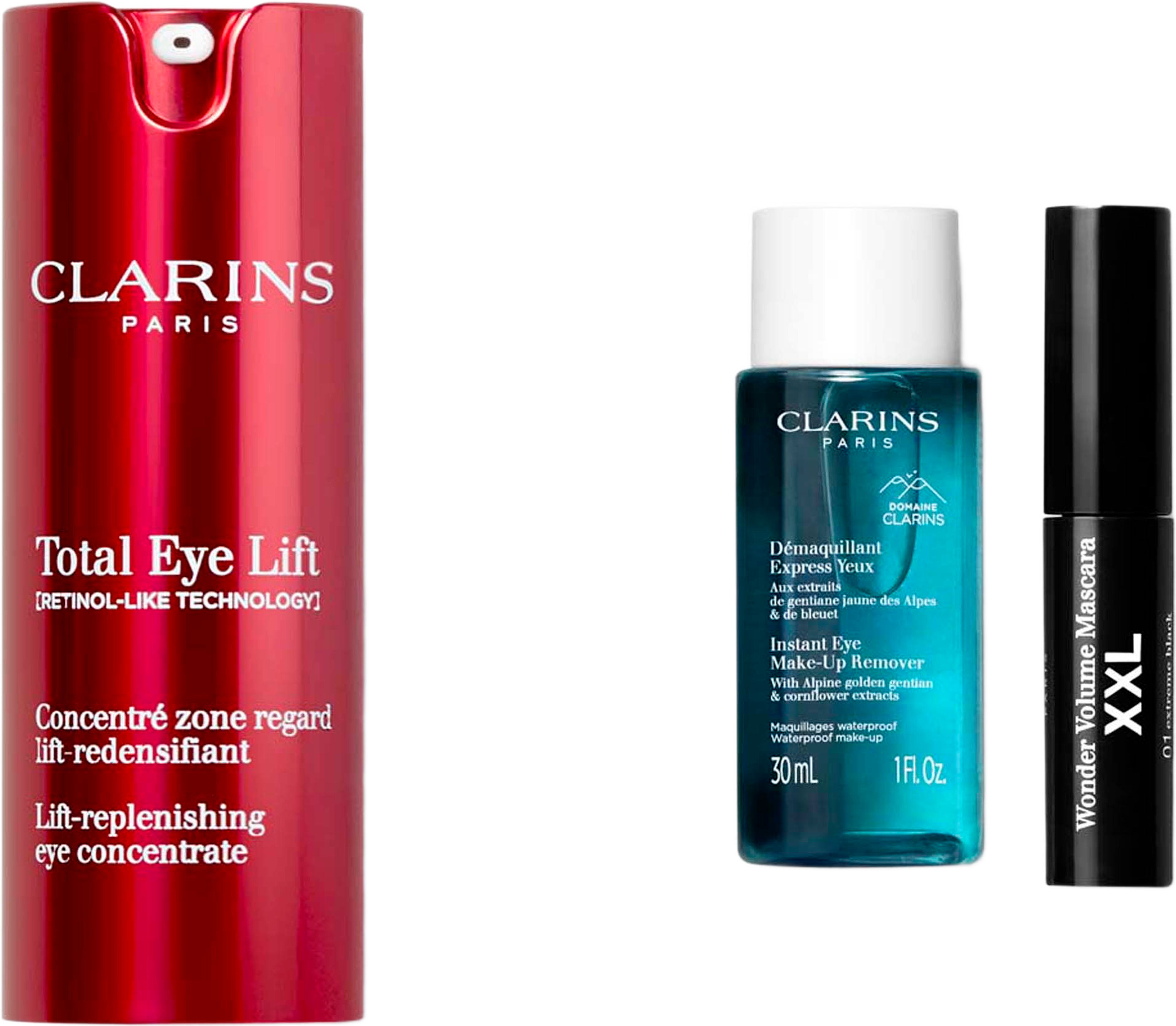 Eye Total eye lift 15ml/IEMUR 30ml/XXL 01 mini, från Clarins. Klicka för att öppna bilden i stort format