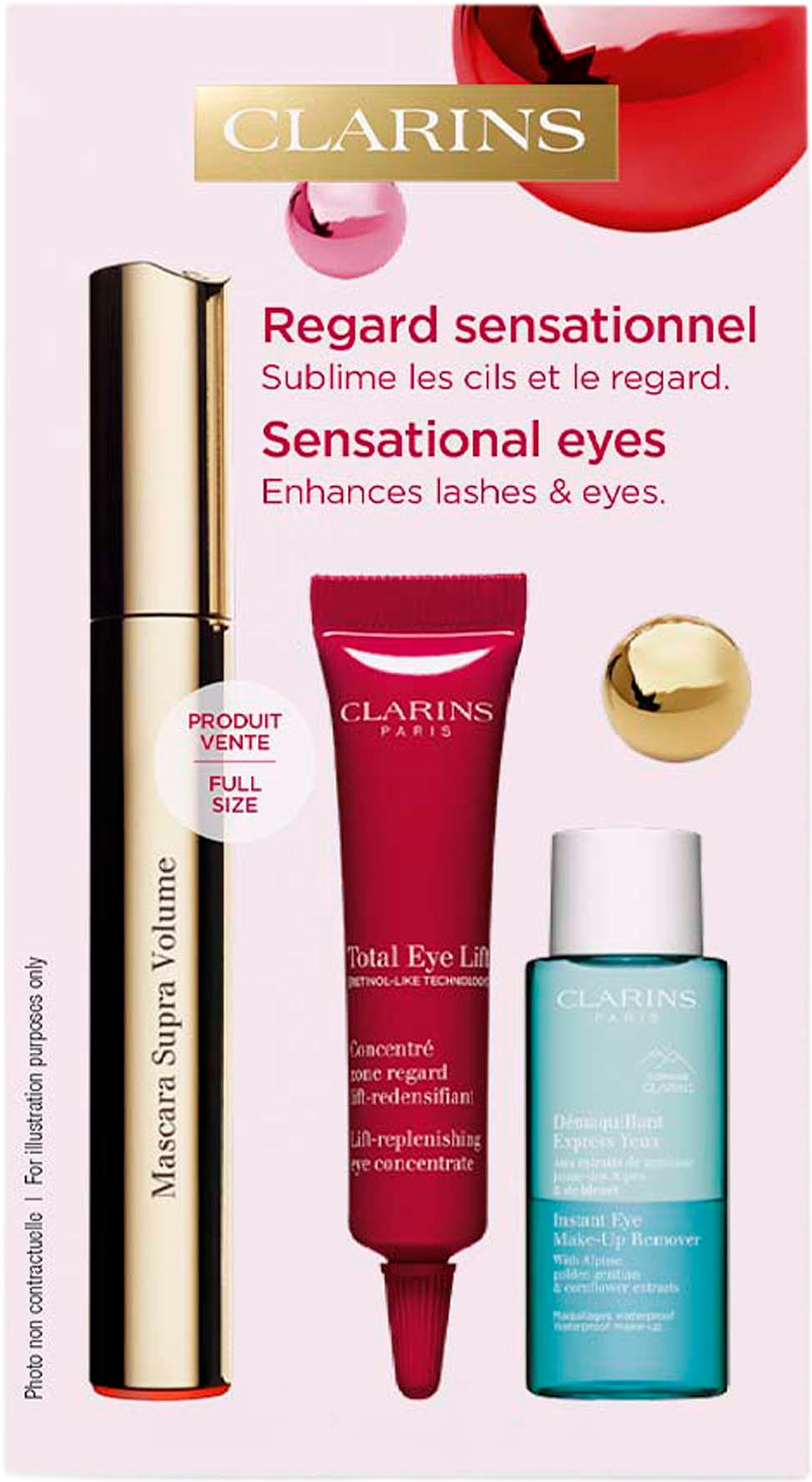 SUPRA VOLUME XMAS KIT 2026, från Clarins. Klicka för att öppna bilden i stort format