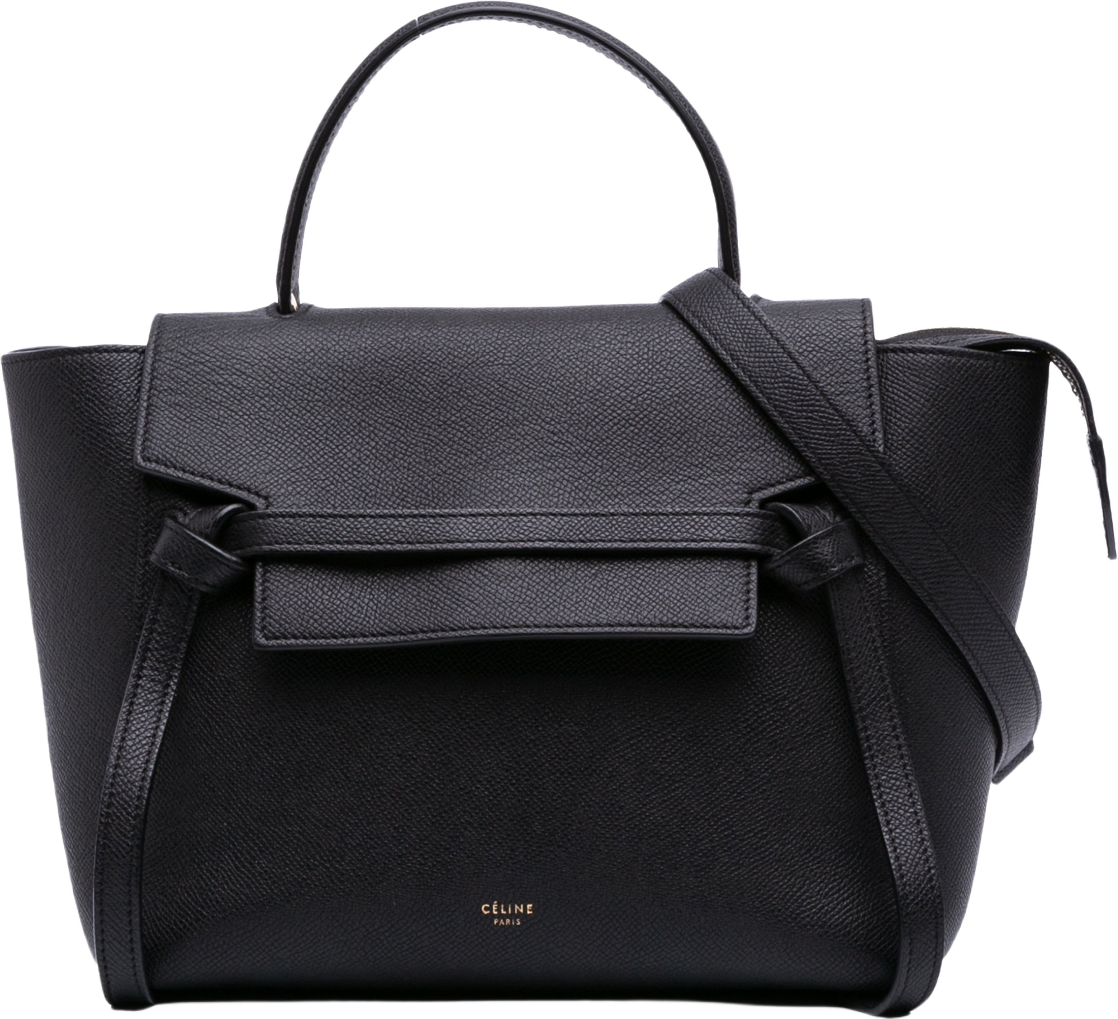 Celine Micro Grained Calfskin Belt Bag, från Luxclusif, i färgen black.
