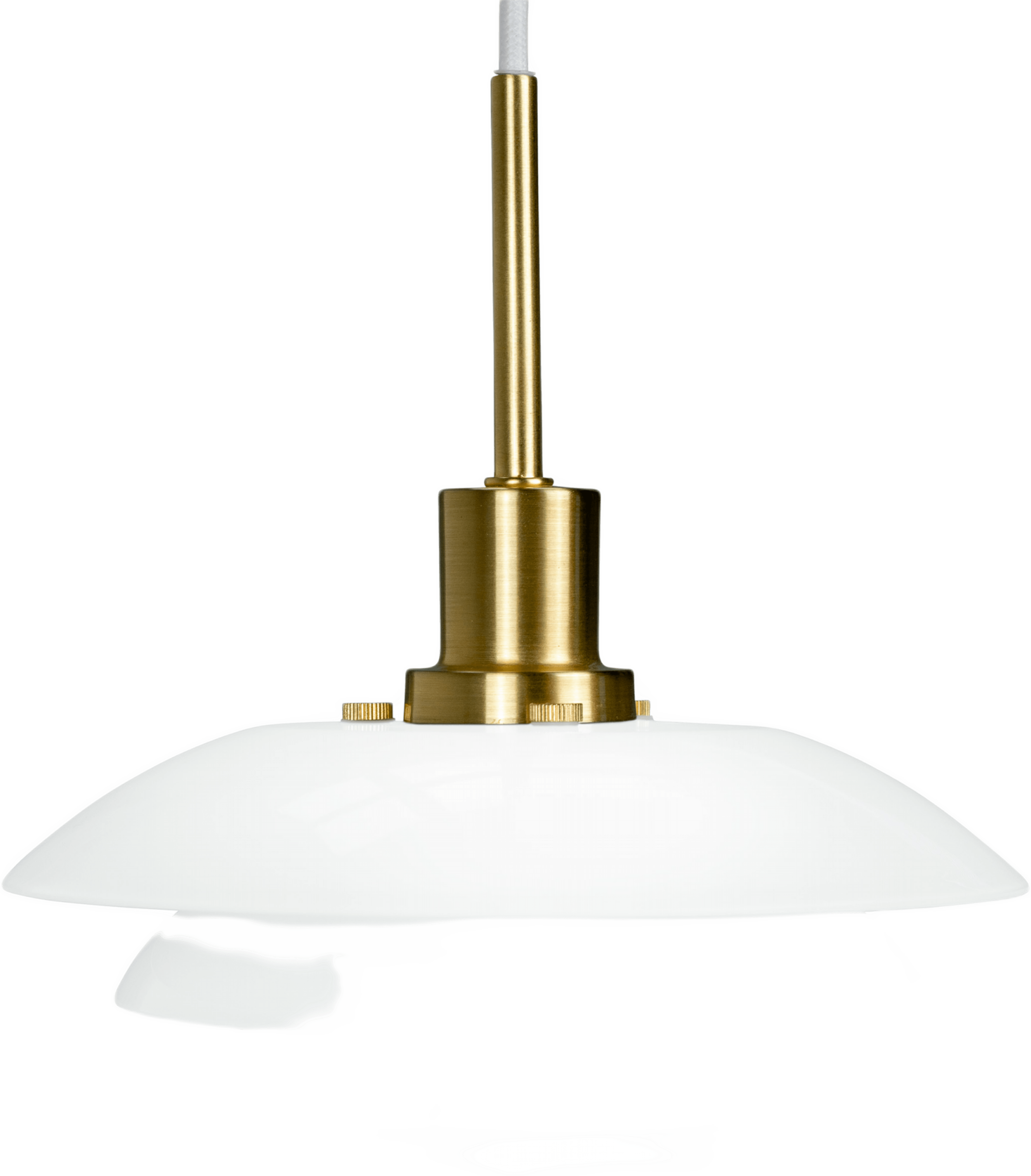 Dl20 Pendant, från Dyberg Larsen, i färgen opal/ brass. Klicka för att öppna bilden i stort format