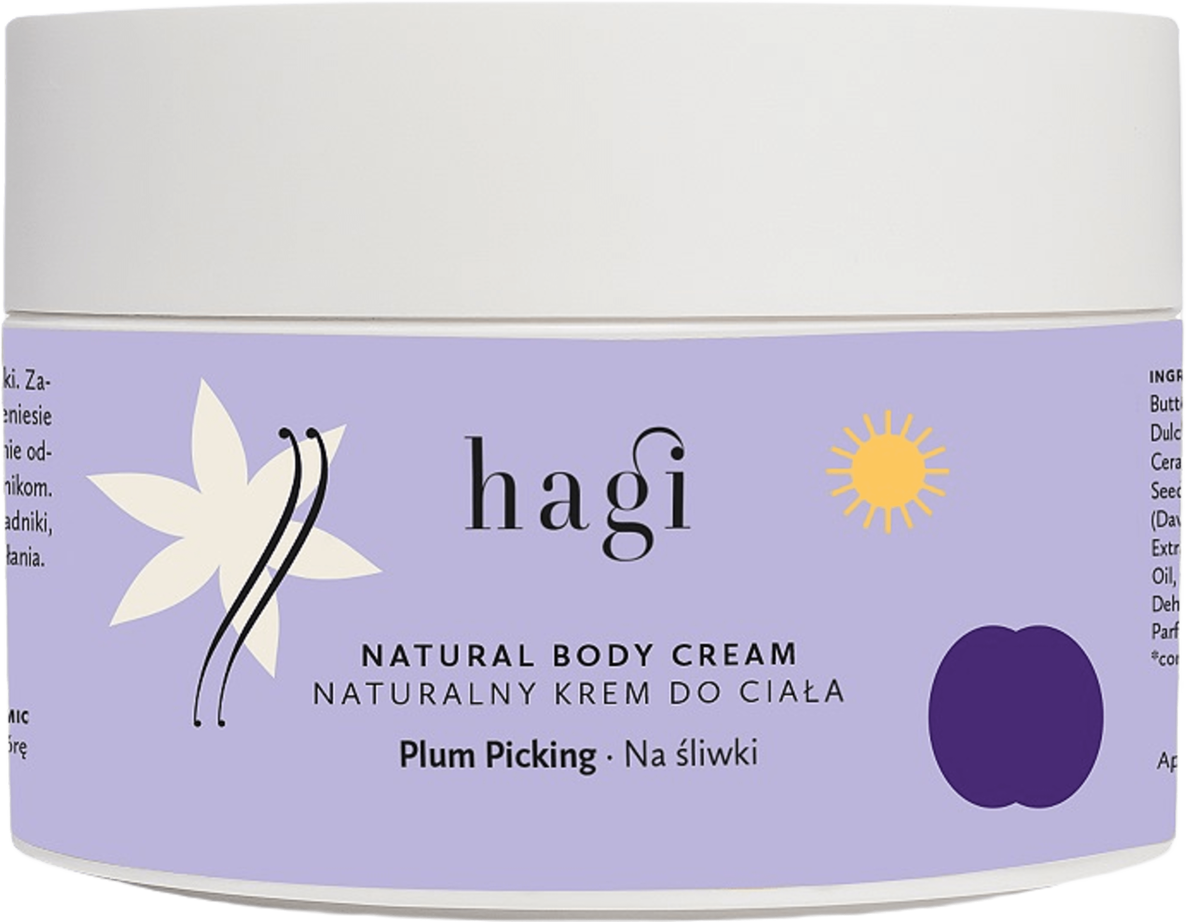 Natural Body Cream Plum Picking