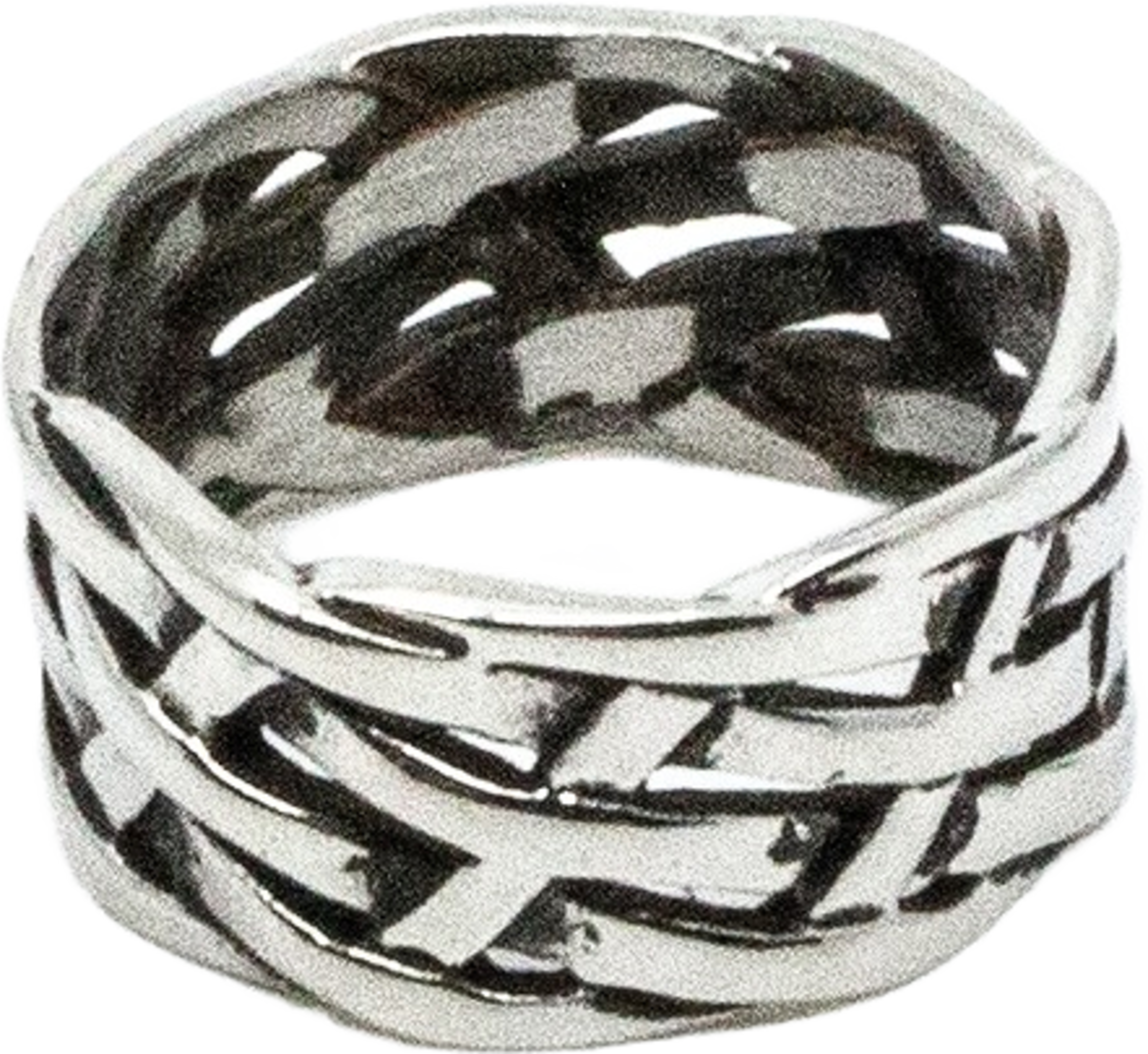 Big Braided Steel Ring