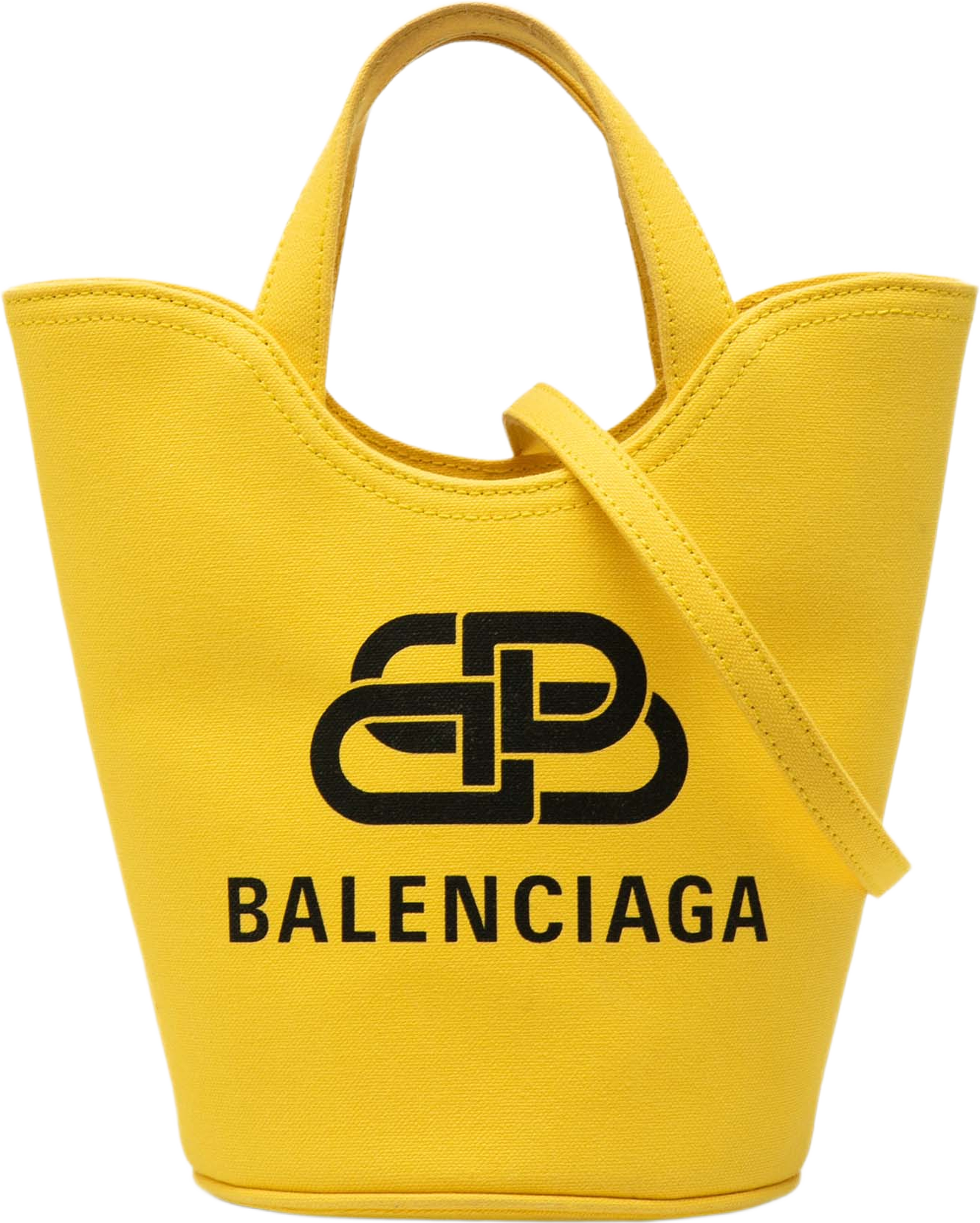 Balenciaga Canvas Wave Bucket Bag Xs, från Luxclusif, i färgen yellow. Klicka för att öppna bilden i stort format