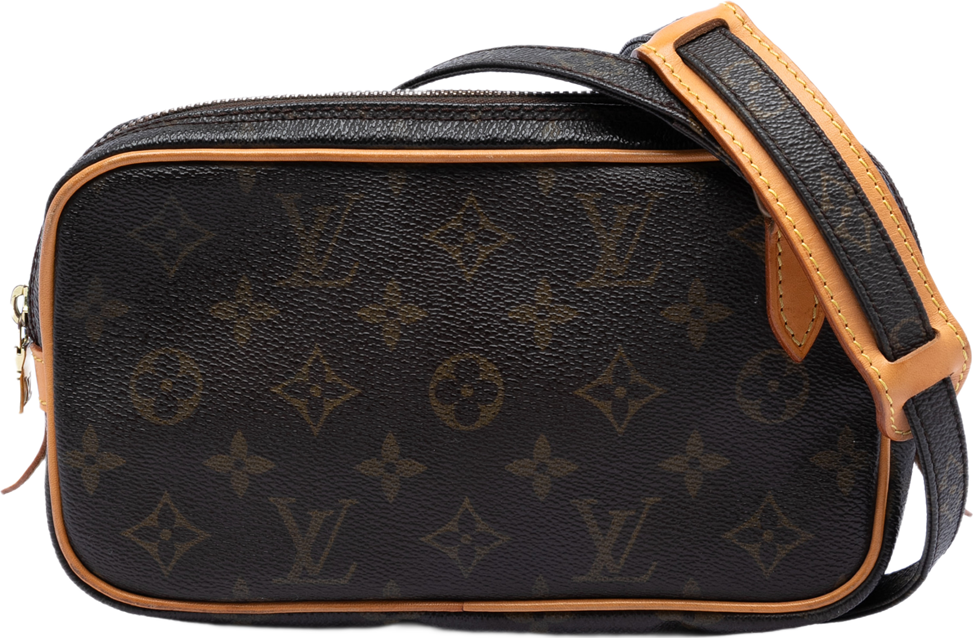 Louis Vuitton Monogram Pochette Marly Bandouliere, från Luxclusif, i färgen brown. Klicka för att öppna bilden i stort format
