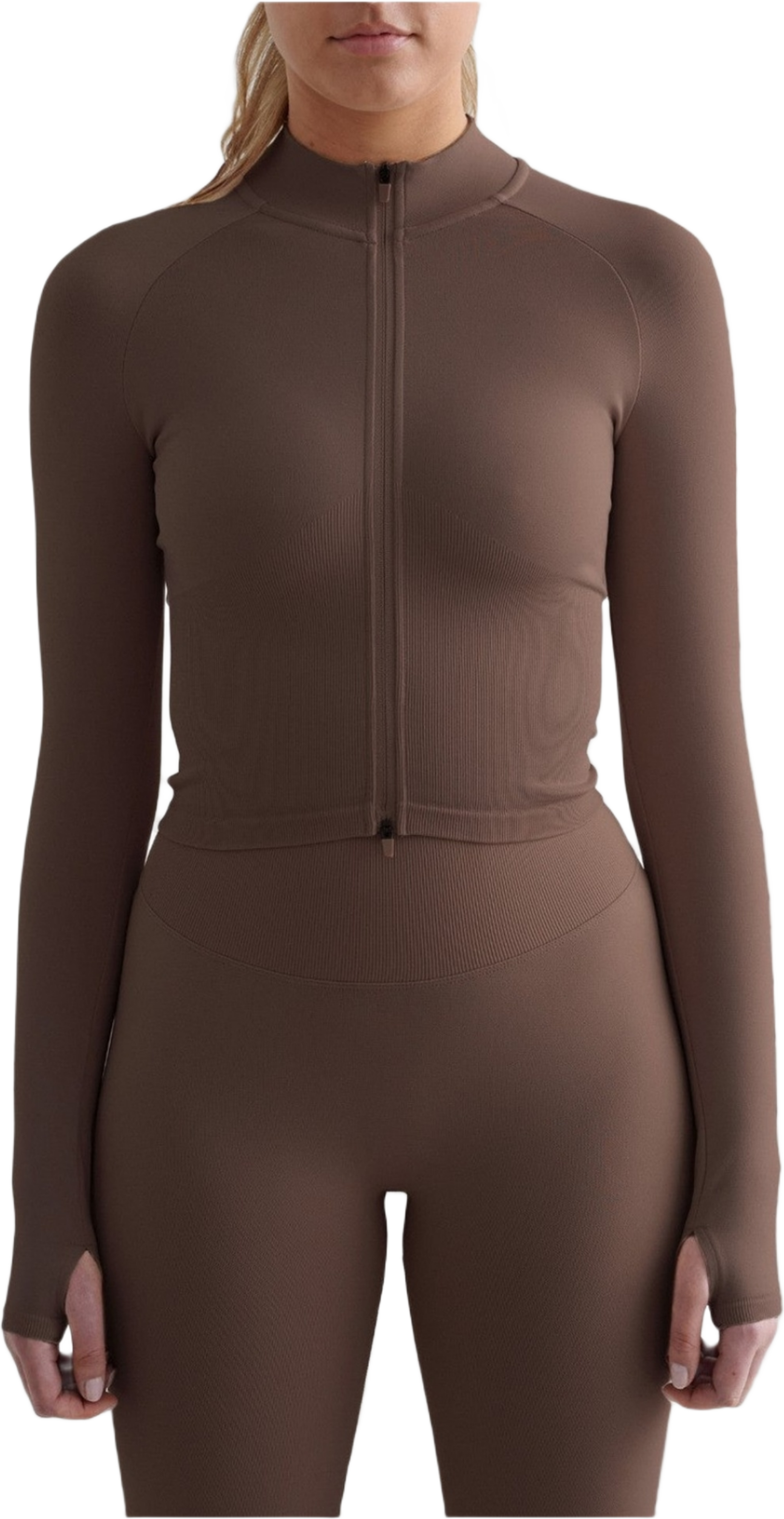 Macchiato Shape Seamless Zip Jacket