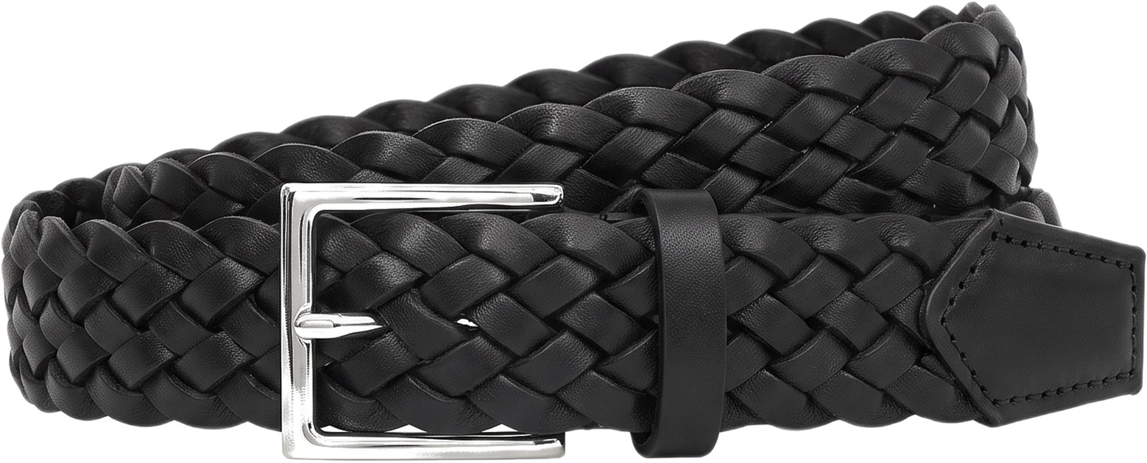 Palermo Braided Belt, från Newhouse, i färgen svart. Klicka för att öppna bilden i stort format