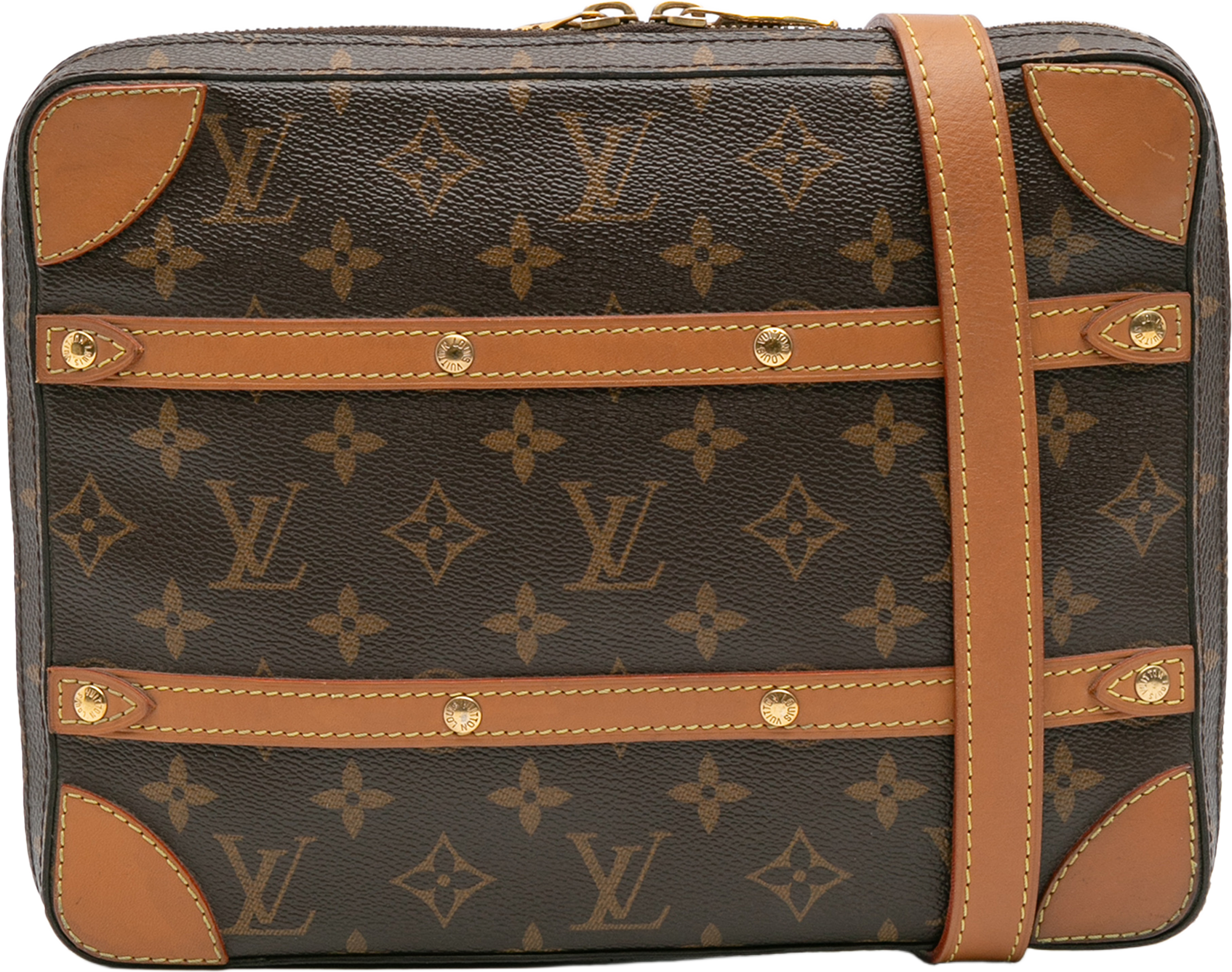 Louis Vuitton Monogram Soft Trunk Messenger Pm, från Luxclusif, i färgen brown. Klicka för att öppna bilden i stort format