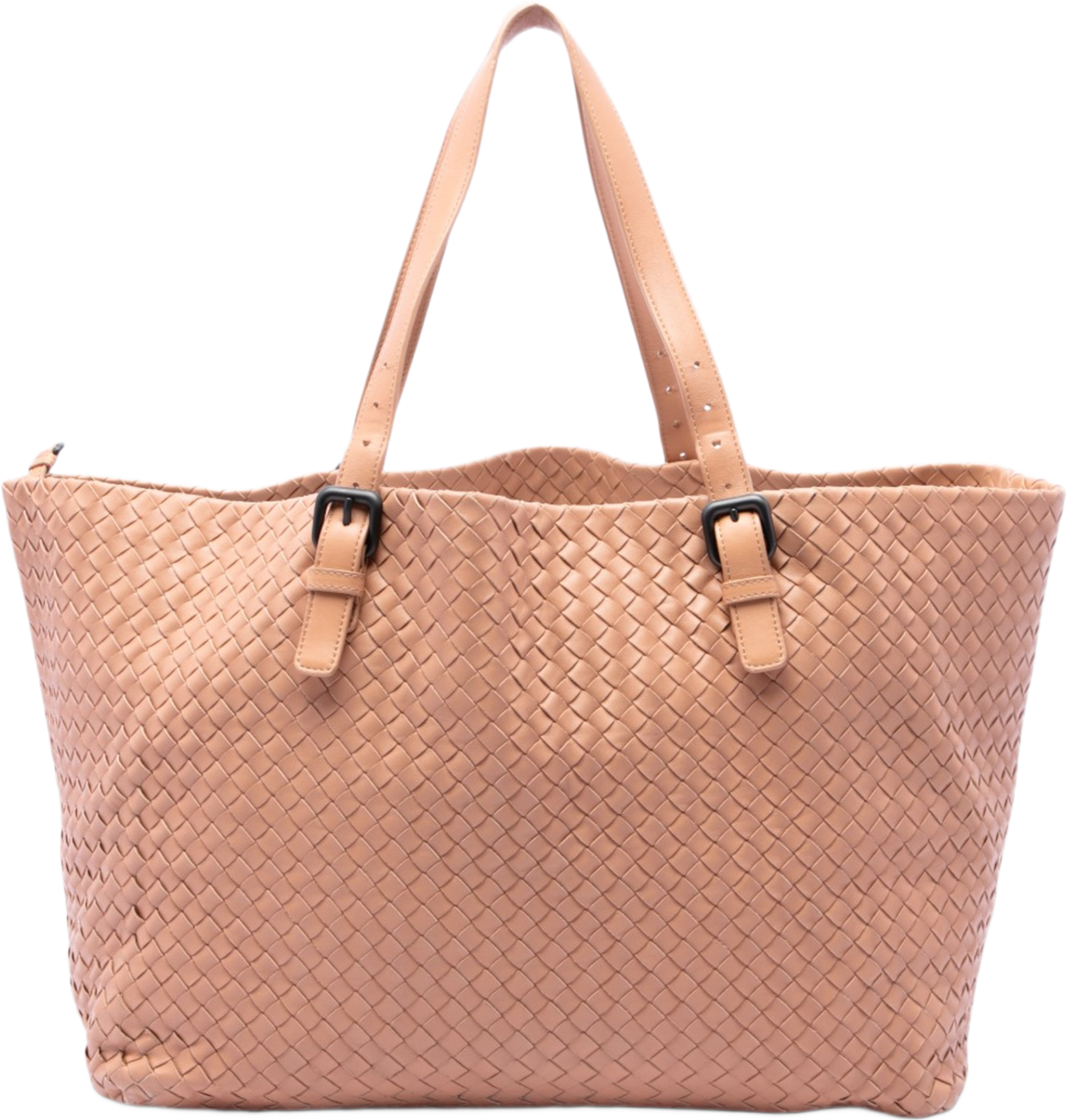 Bottega Veneta Large Nappa Intrecciato Cesta Tote, från Luxclusif, i färgen brun. Klicka för att öppna bilden i stort format