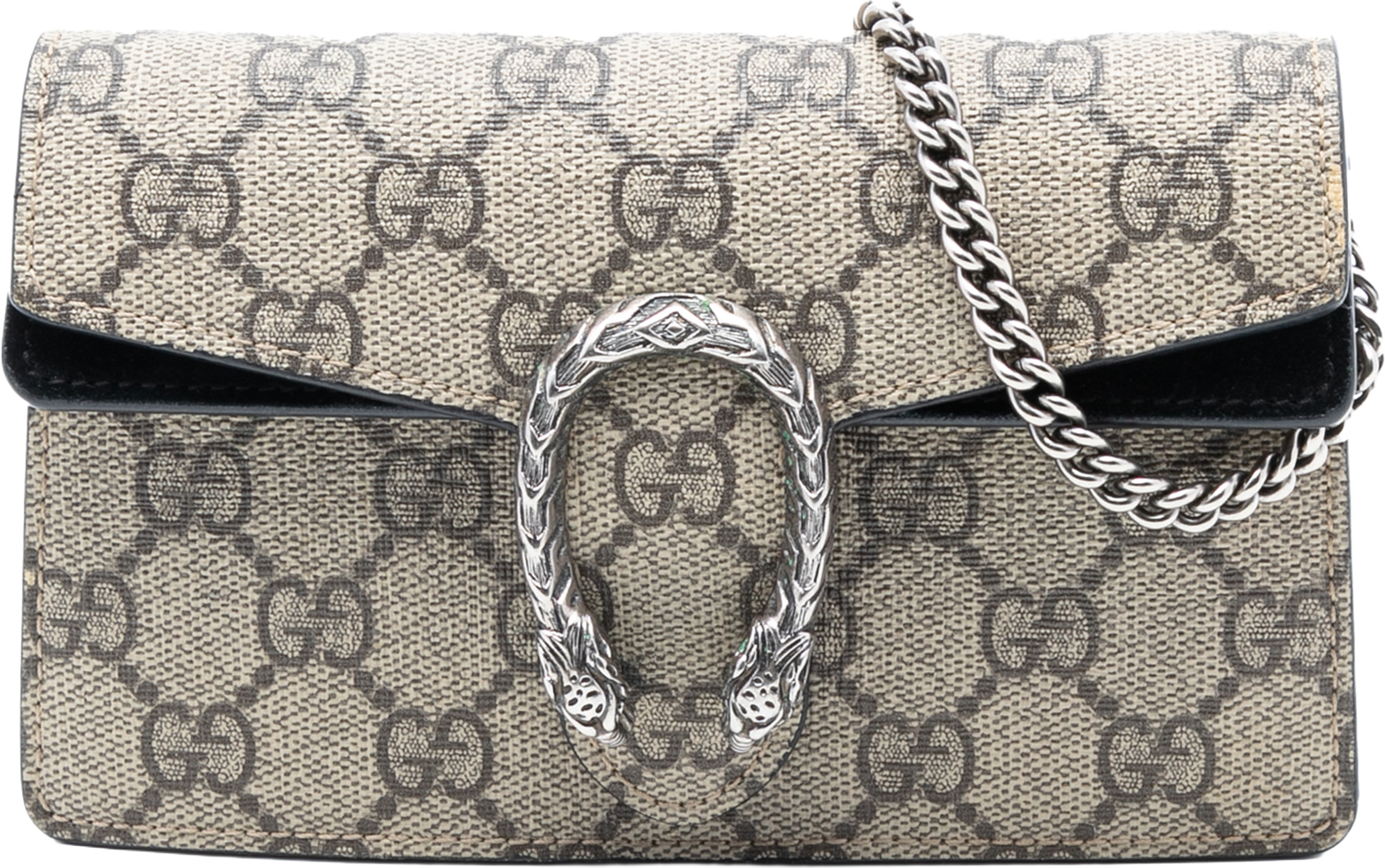 Gucci Mini Gg Supreme Dionysus Crossbody, från Luxclusif, i färgen beige. Klicka för att öppna bilden i stort format