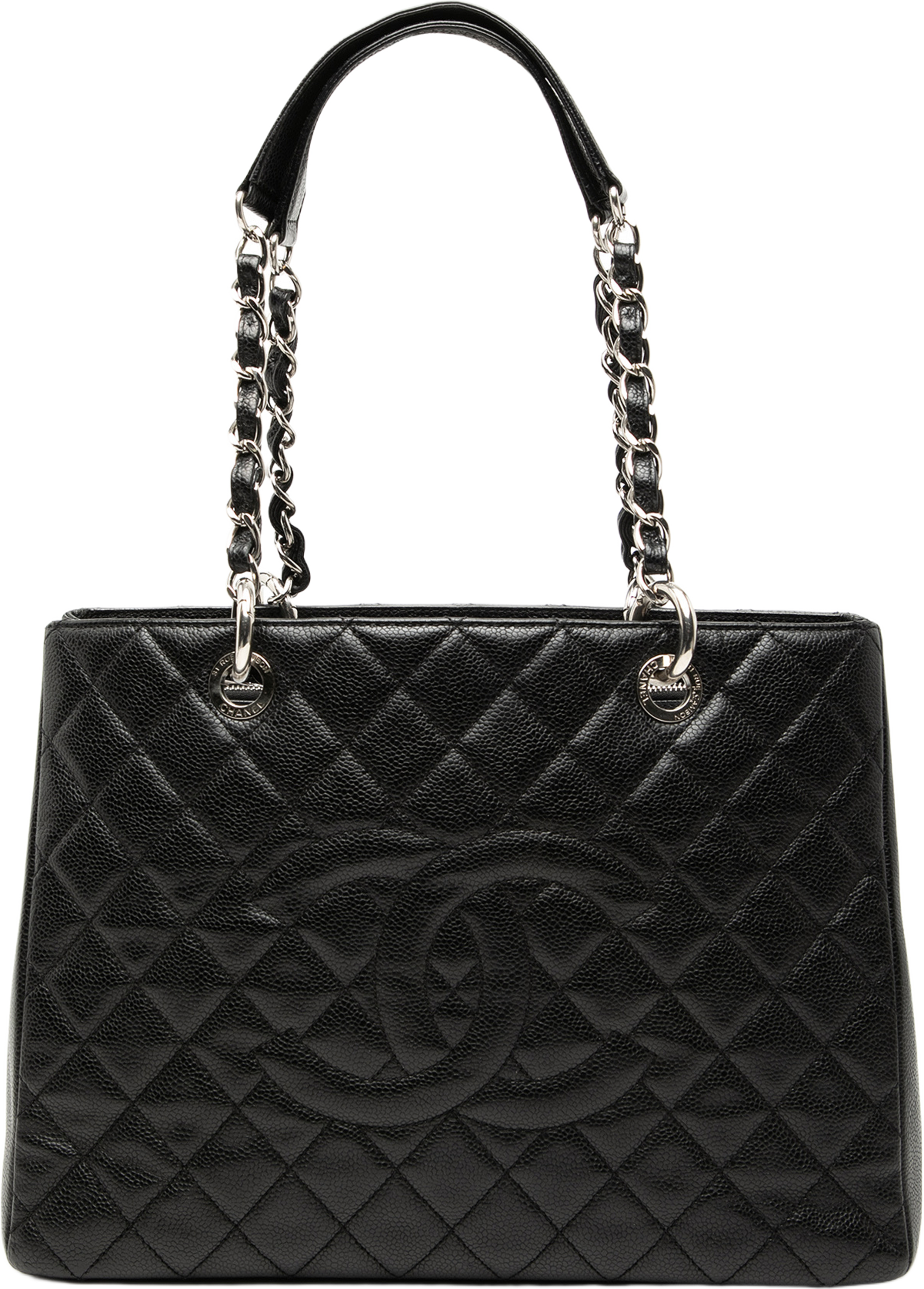 Chanel Caviar Grand Shopping Tote, från Luxclusif, i färgen black. Klicka för att öppna bilden i stort format
