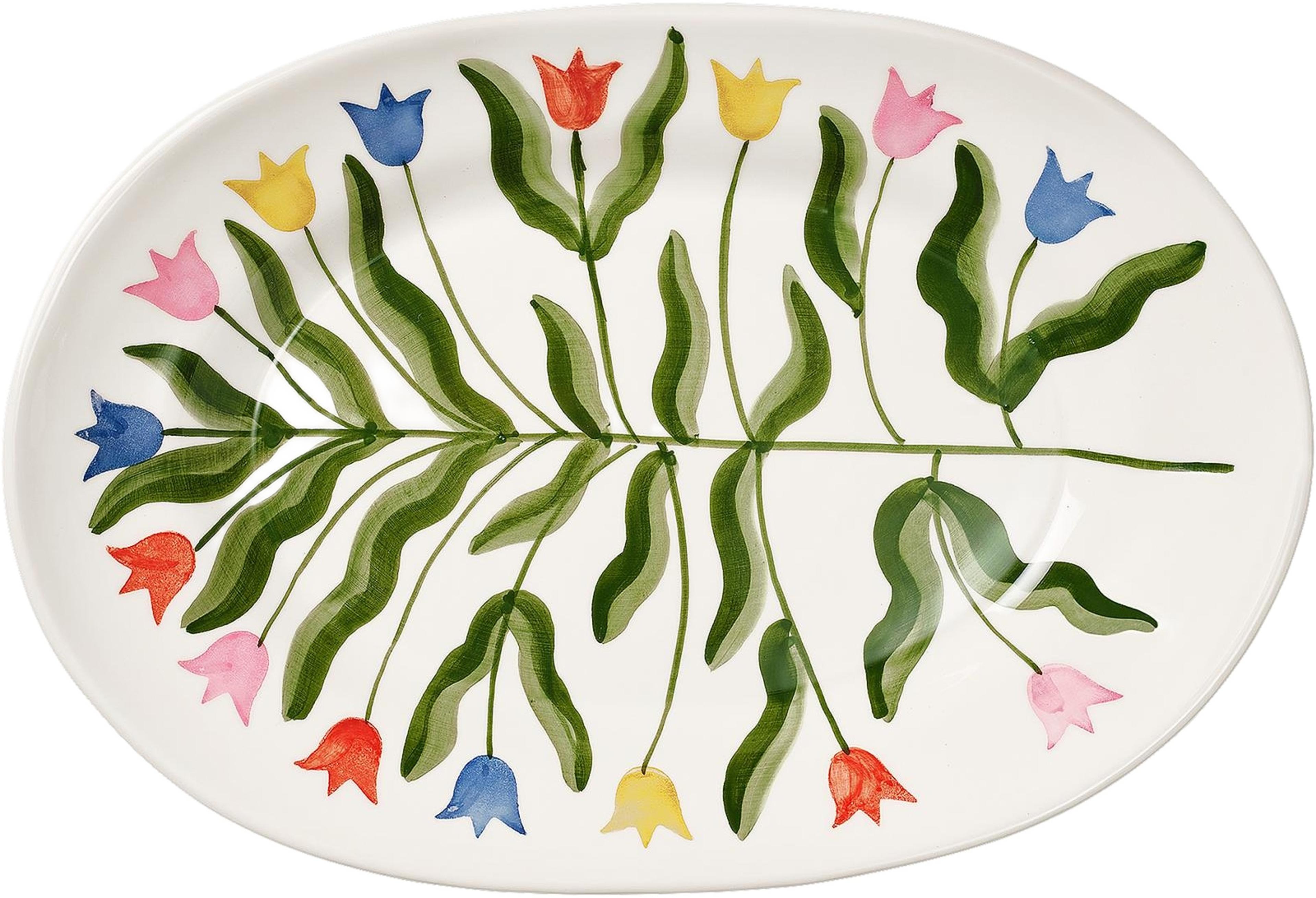 Madelen Möllard Tulip Serverignsfat - 38.5x26 Cm, från Pick A Poppy, i färgen multi. Klicka för att öppna bilden i stort format