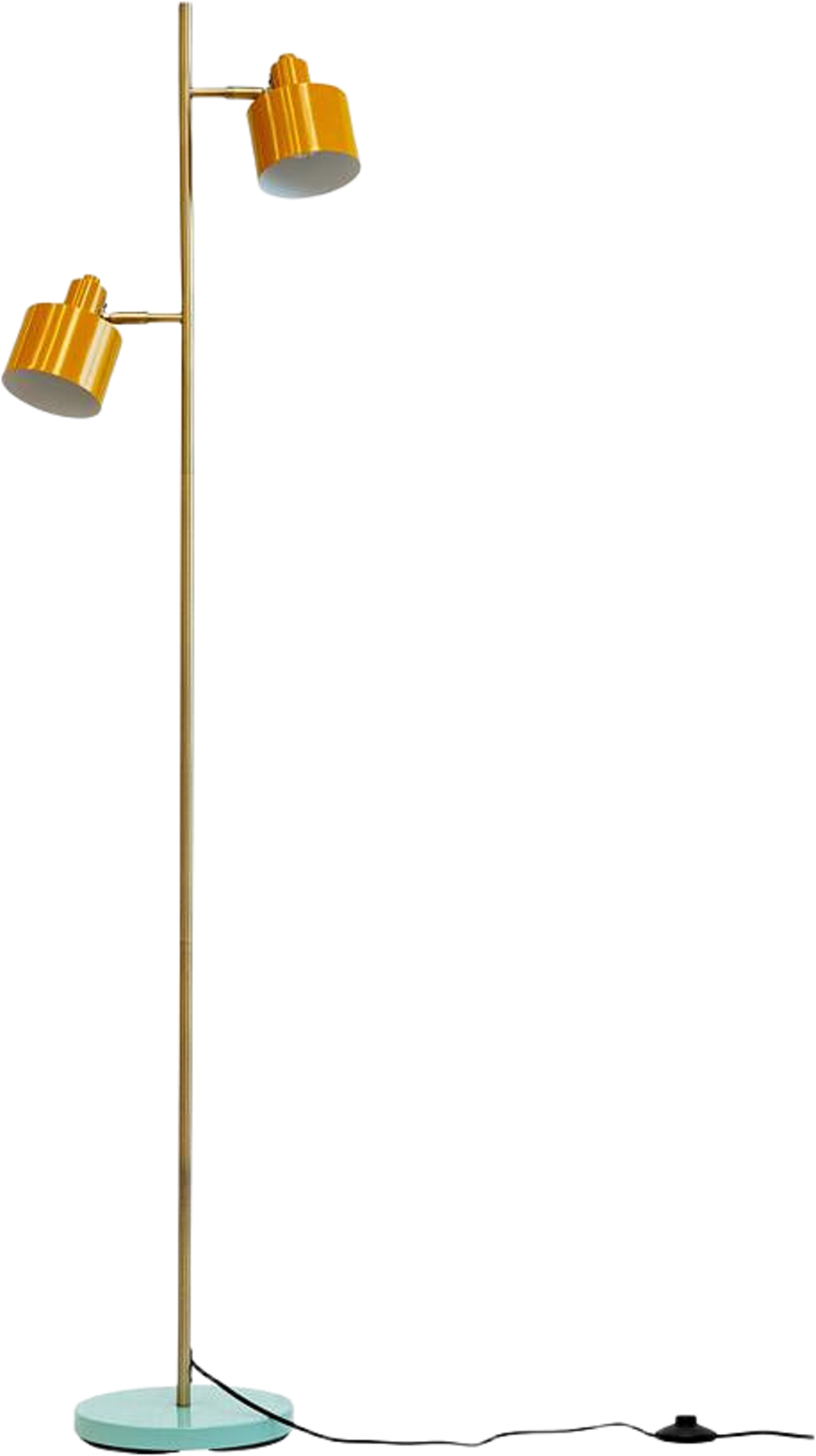 Ocean Floor Lamp, från Dyberg Larsen, i färgen curry/ brass/ turquoise. Klicka för att öppna bilden i stort format