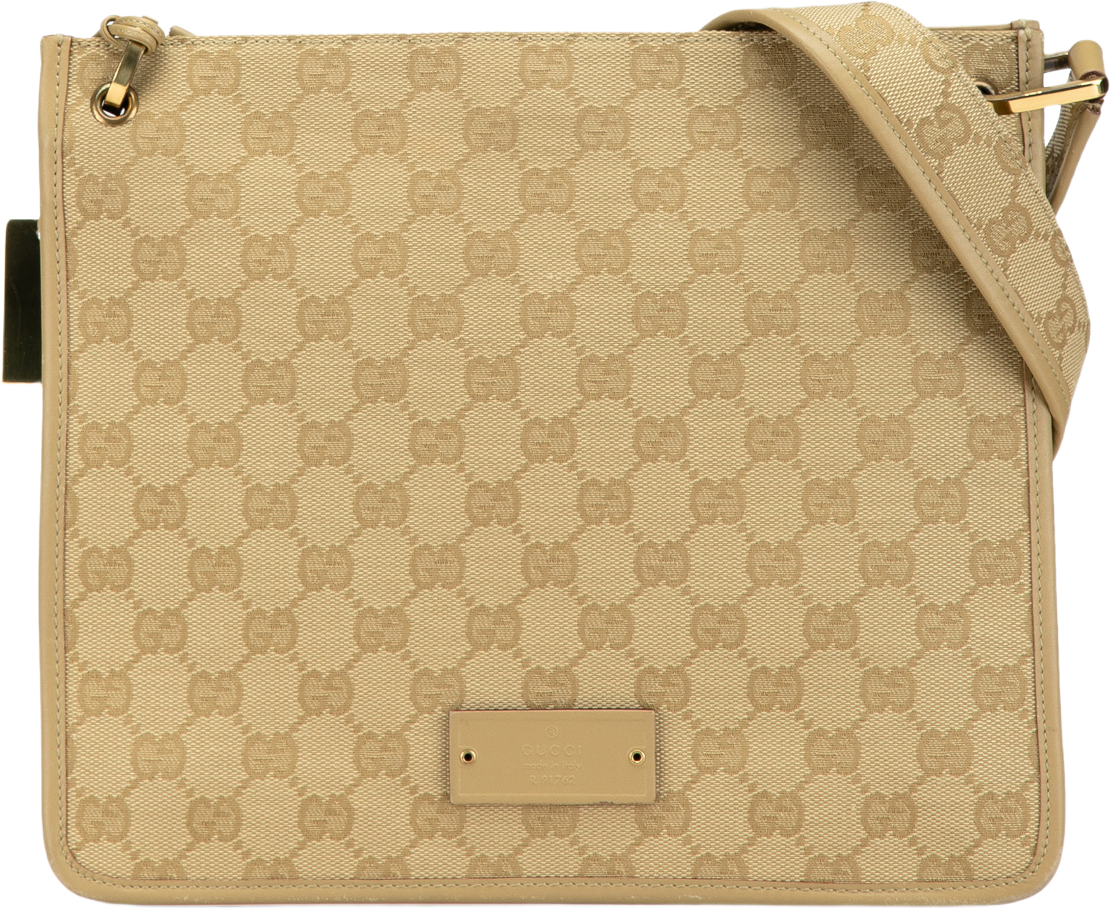 Gucci Gg Canvas Crossbody, från Luxclusif, i färgen beige. Klicka för att öppna bilden i stort format
