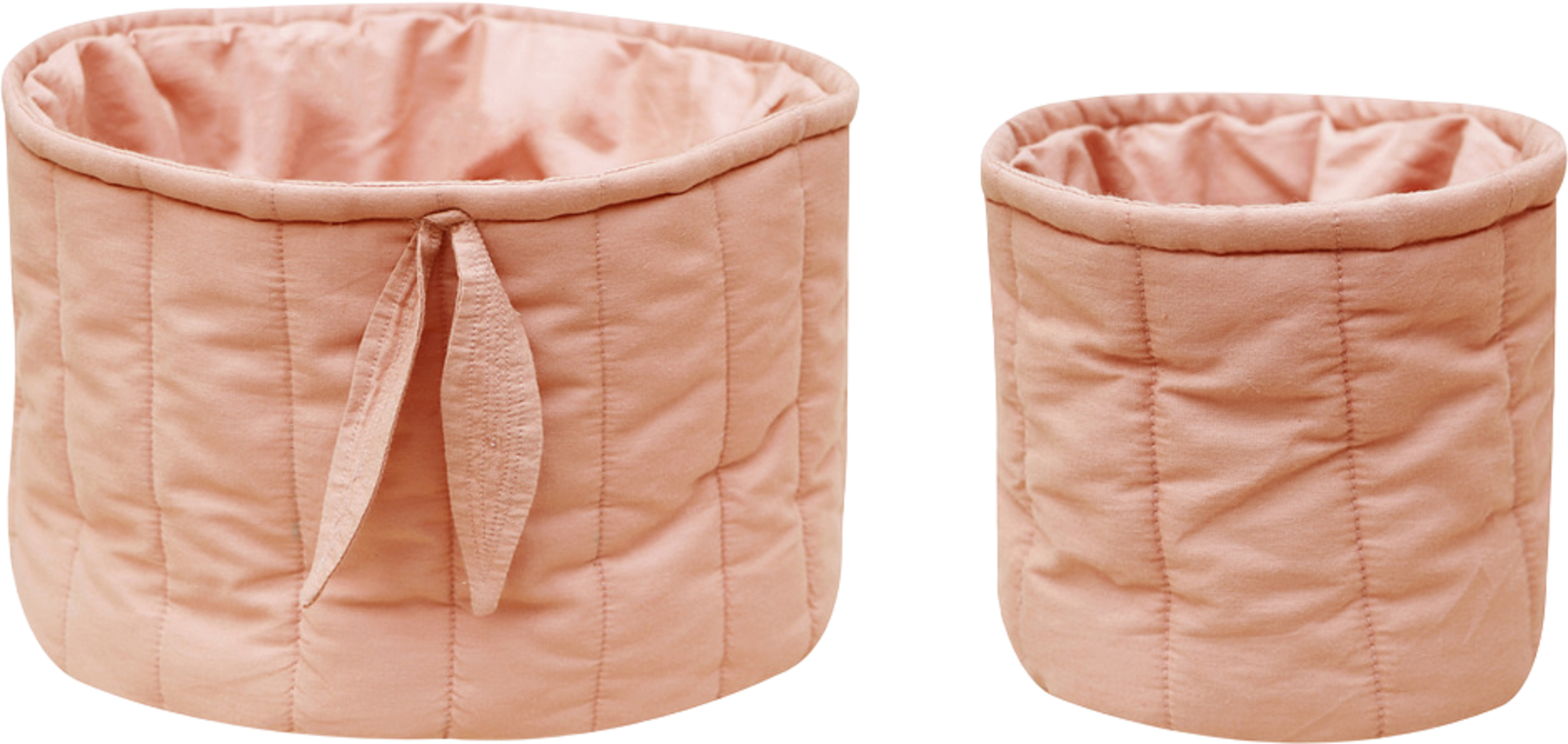 Set Med Två Quiltade Korgar Bambu, från LORENA CANALS, i färgen vintage nude. Klicka för att öppna bilden i stort format
