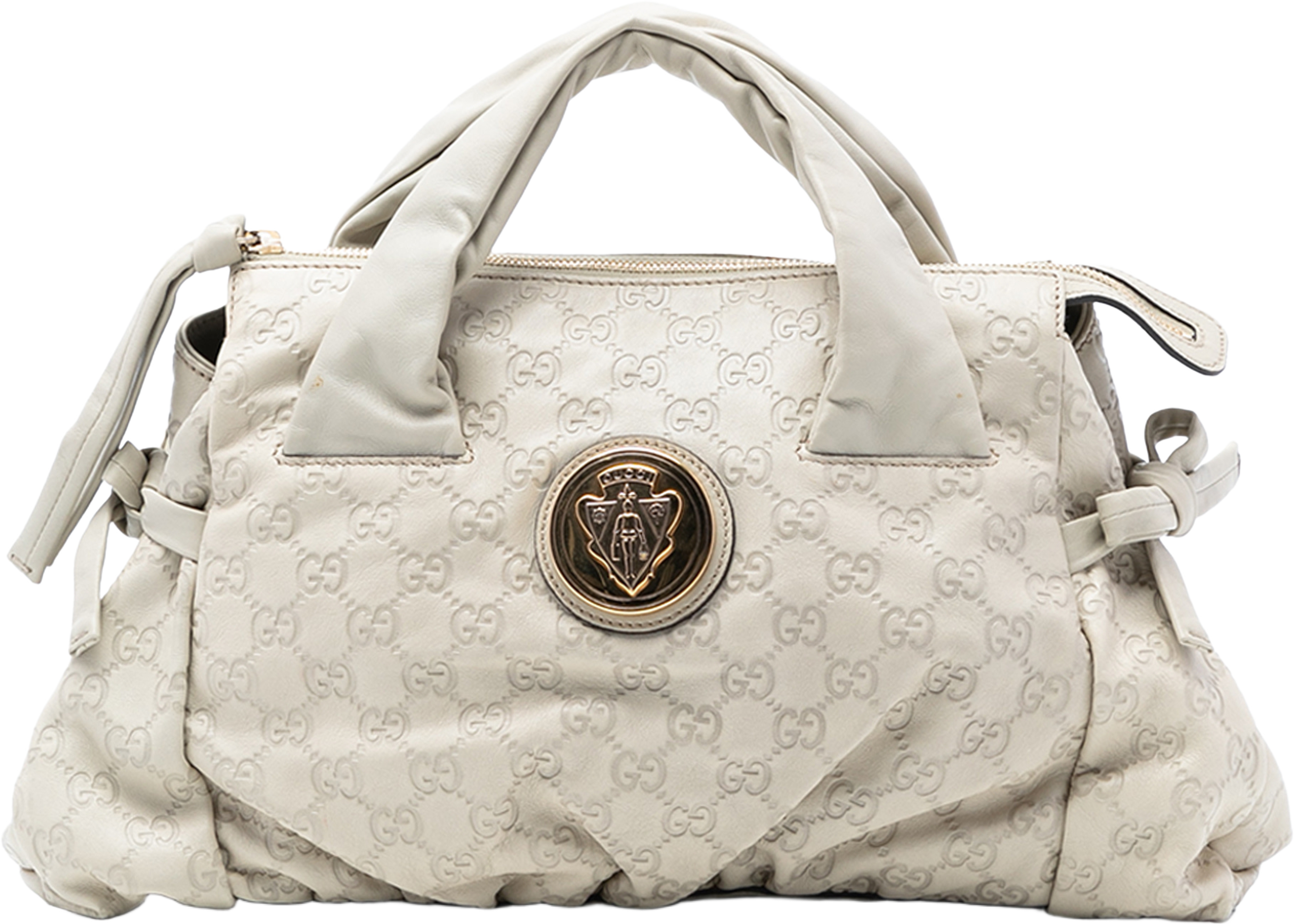 Gucci Guccissima Hysteria Handbag, från Luxclusif, i färgen white. Klicka för att öppna bilden i stort format