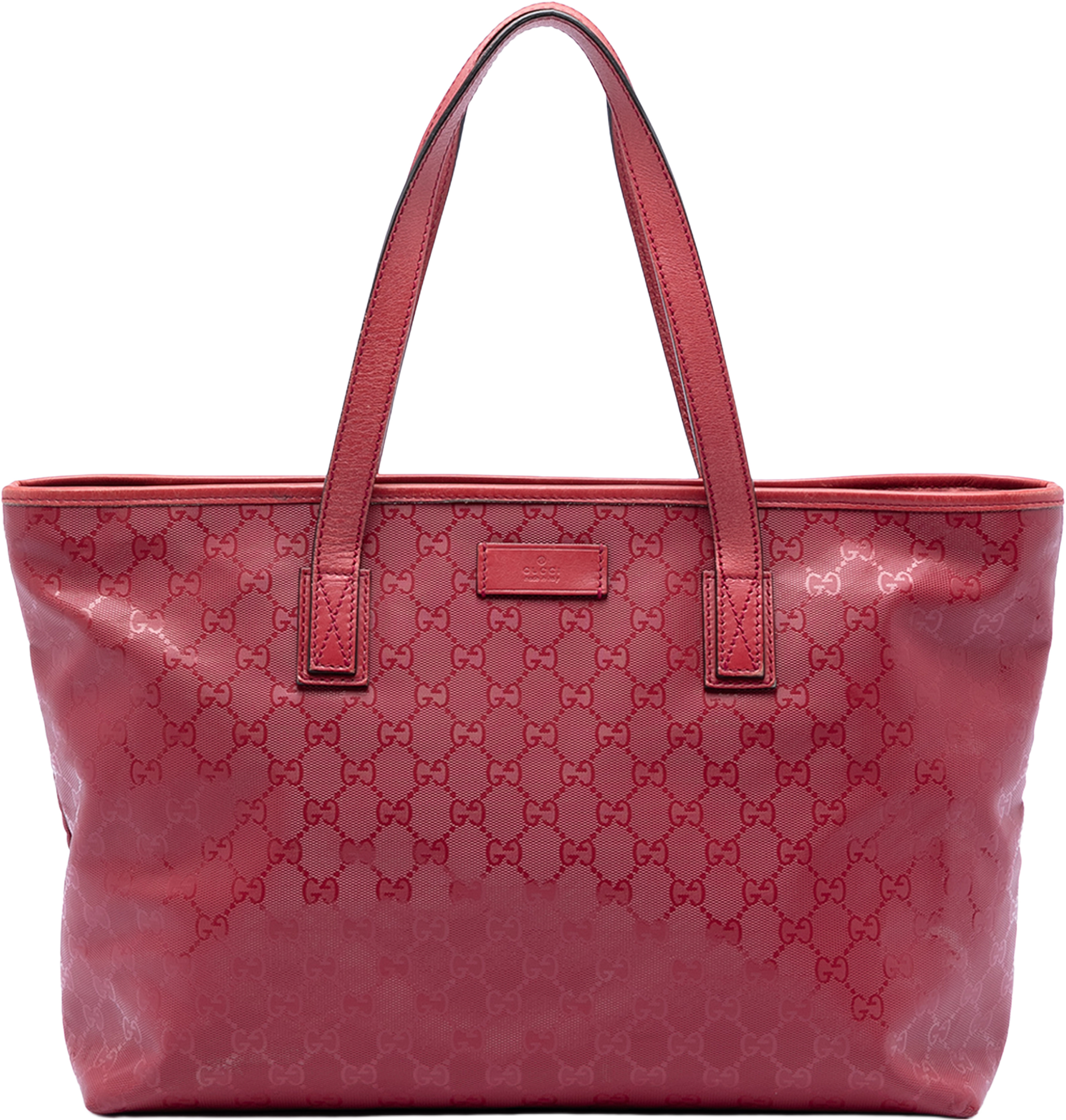 Gucci Medium Gg Imprime Tote, från Luxclusif, i färgen red. Klicka för att öppna bilden i stort format