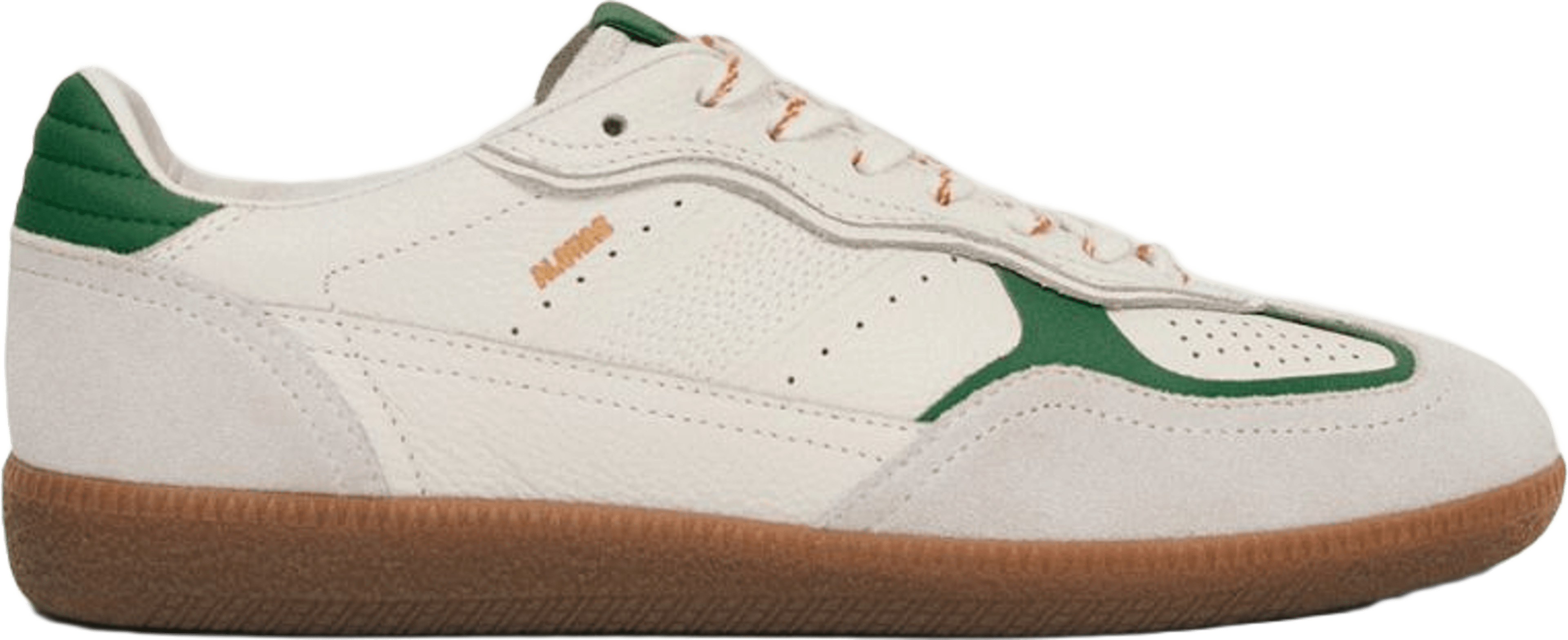 Tb.490 Rife Grain White Grass Green Leather Sneakers