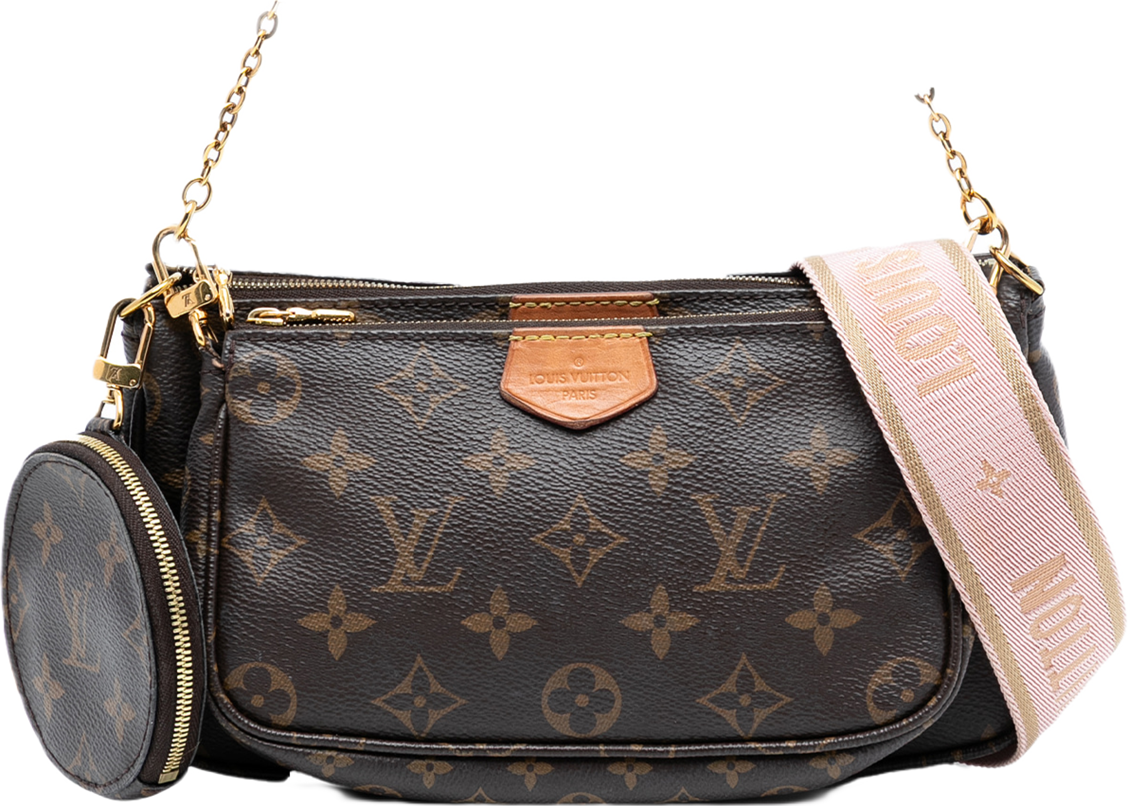 Louis Vuitton Monogram Multi Pochette Accessoires, från Luxclusif, i färgen brown. Klicka för att öppna bilden i stort format