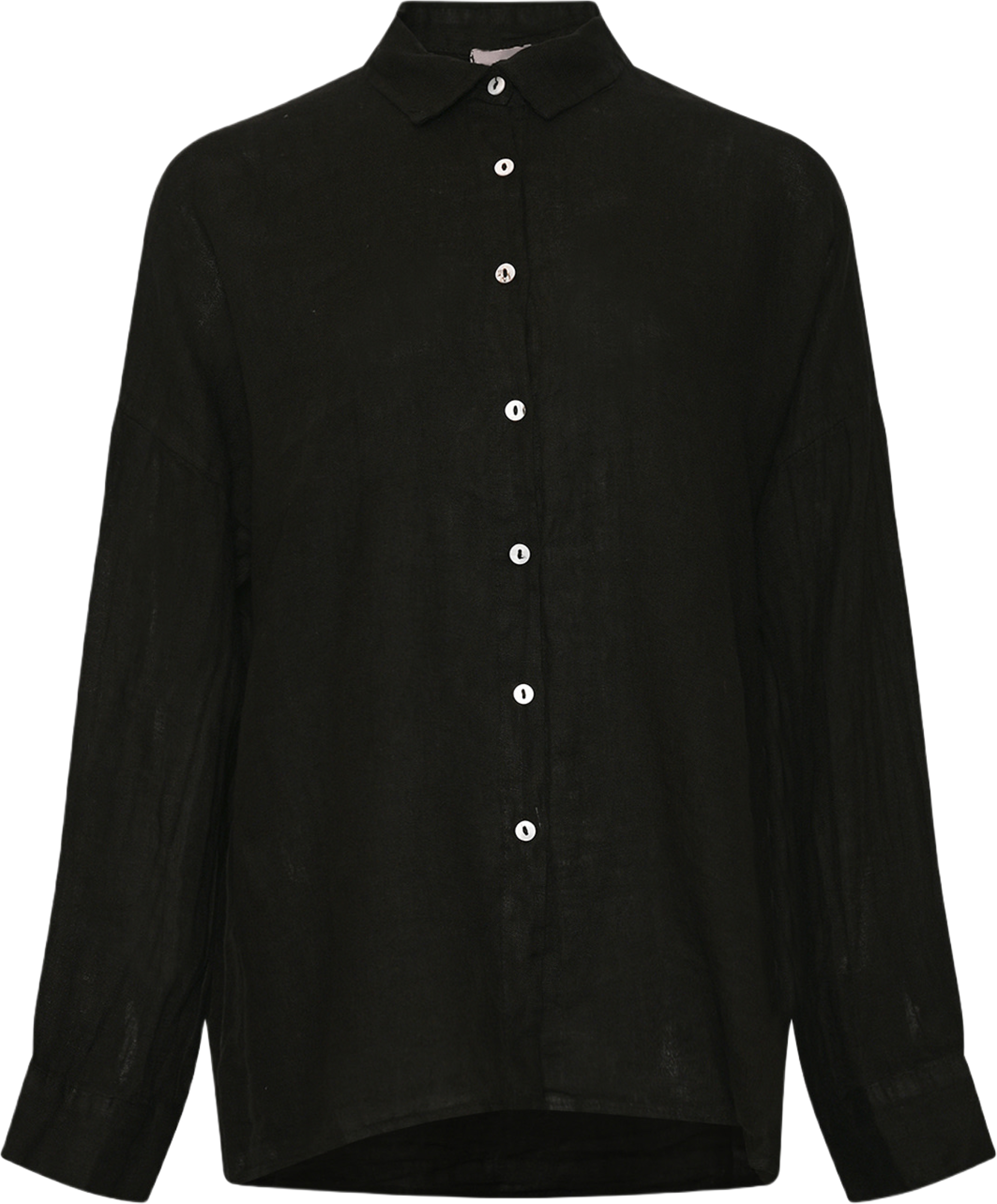 Gia, Shirt, Linen - Black
