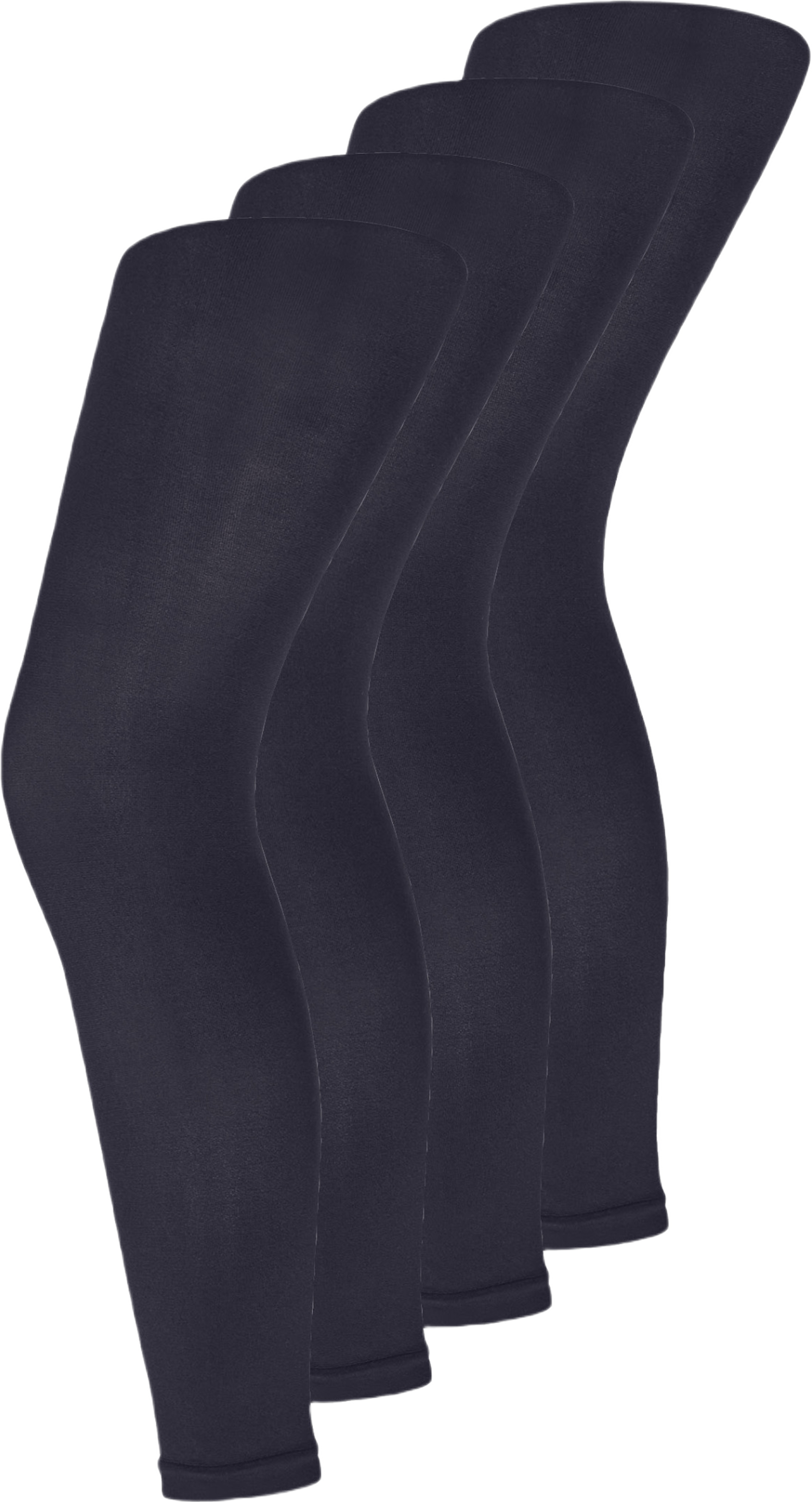 3/4 Leggings | Mikrofiber | 4-pack | 60 Denier | Svart