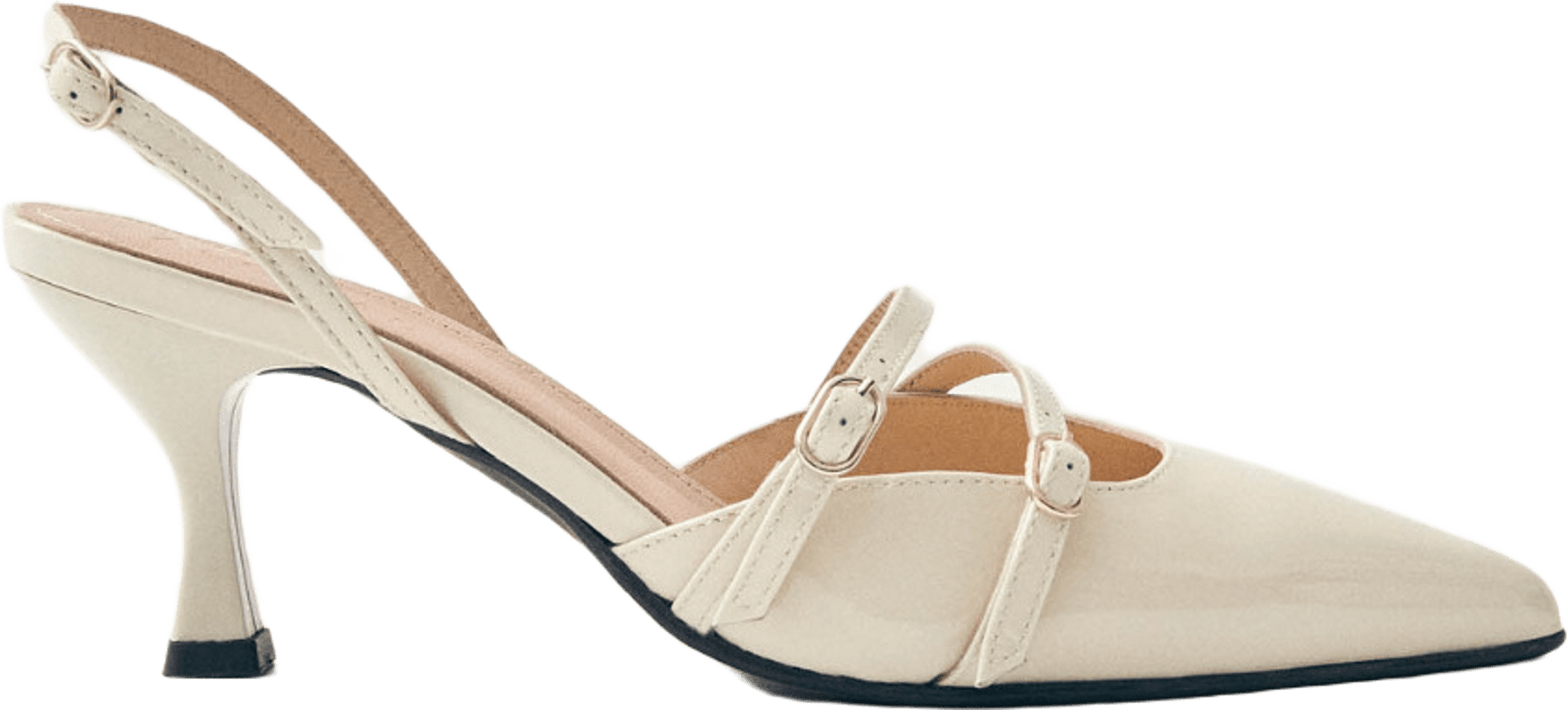 Joelle Onix Cream Leather Pumps
