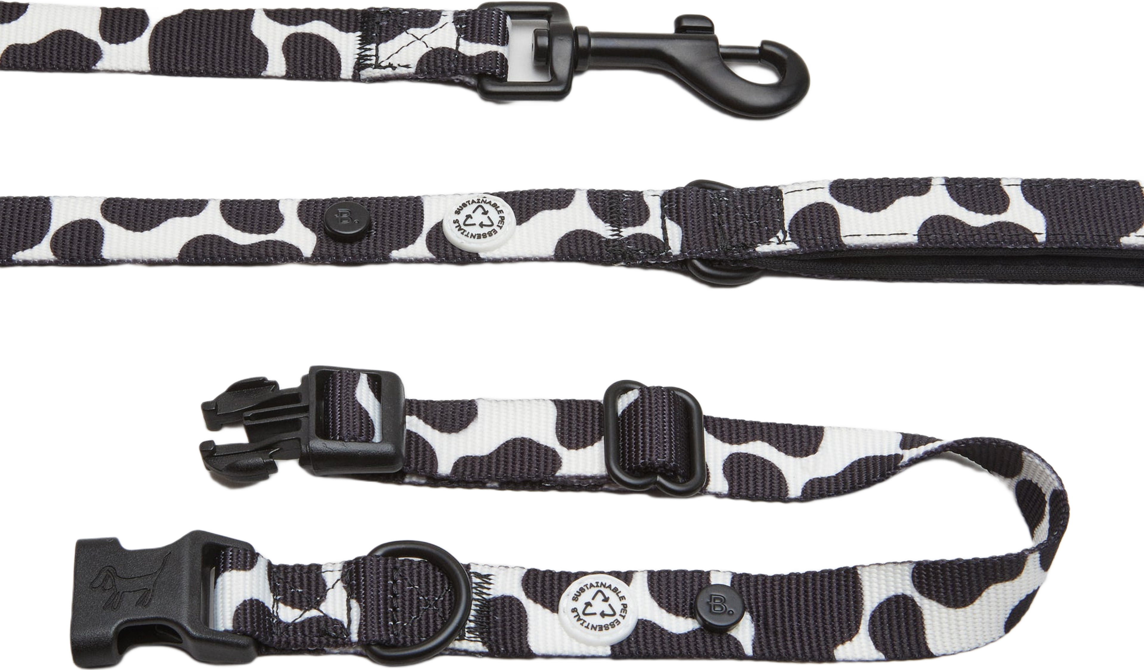 Cow Dog Collar Walk Kit - M