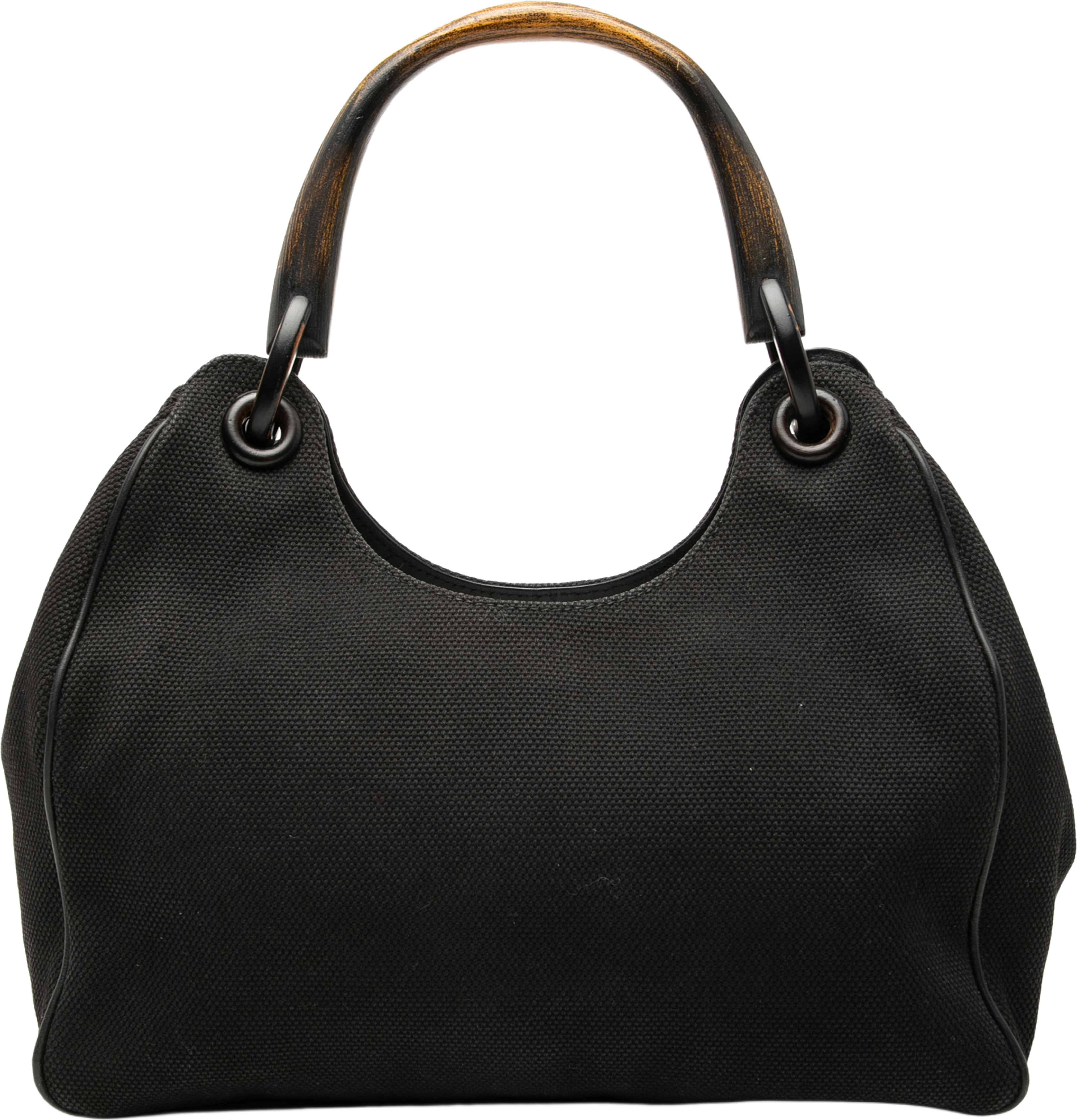 Gucci Canvas Shoulder Bag, från Luxclusif, i färgen black. Klicka för att öppna bilden i stort format